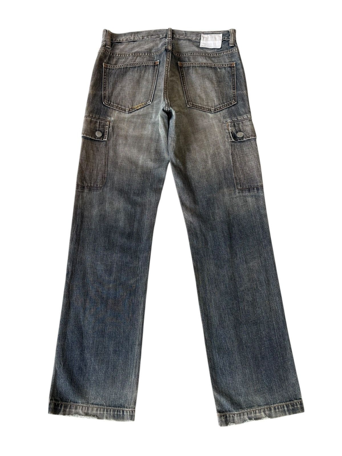 Kapital RARE💥GAP CARGO FADED WASHED DENIM CARGO JEANS WORKWEAR Size US 32 / EU 48 - 8 Thumbnail
