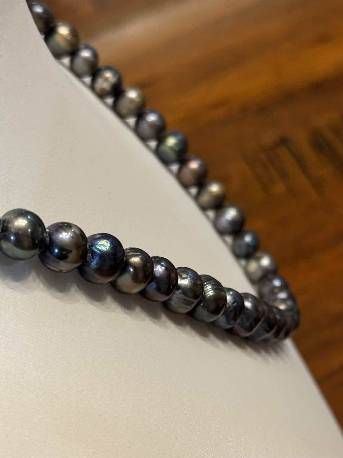 Jewelry Baroque Black Tahitian Natural Pearl Strand Necklace Size 30 - 10 Thumbnail