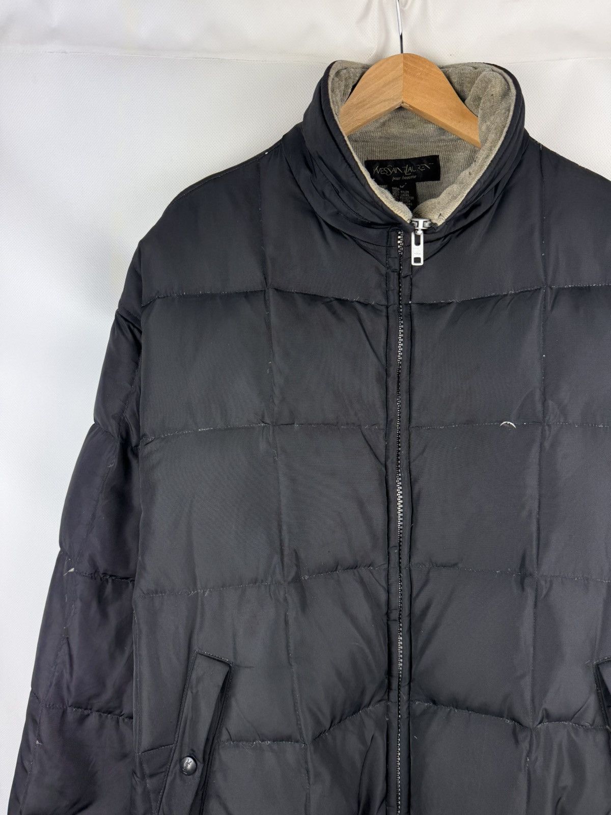 Yves Saint Laurent VTG 90s Yves Saint Laurent YSL Logo Nylon Down Puffer Jacket Size US L / EU 52-54 / 3 - 4 Thumbnail