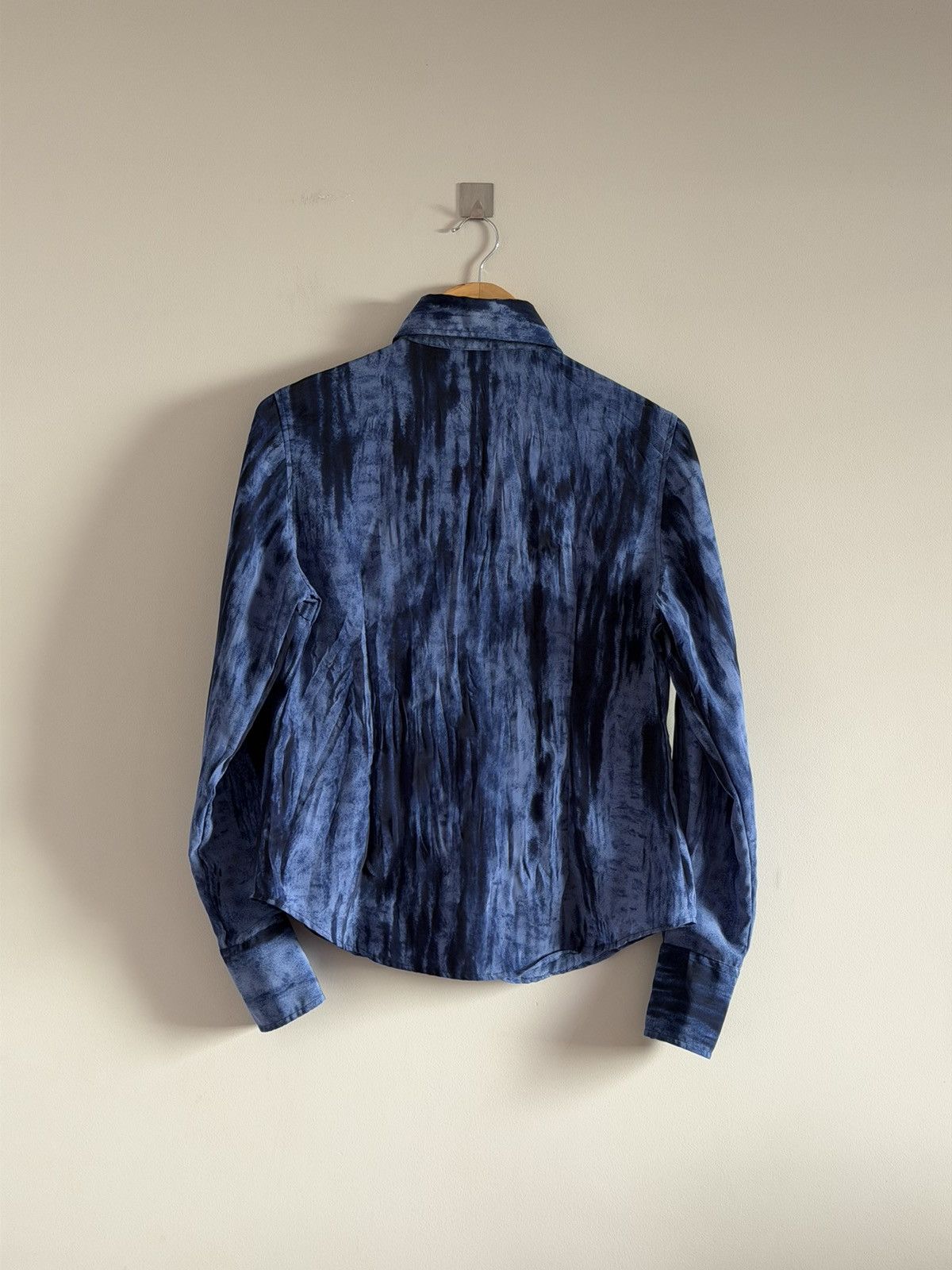 Gianfranco Ferre Vintage Gianfranco Ferré Blue Pattern Shirt Size L / US 10 / IT 46 - 7 Thumbnail