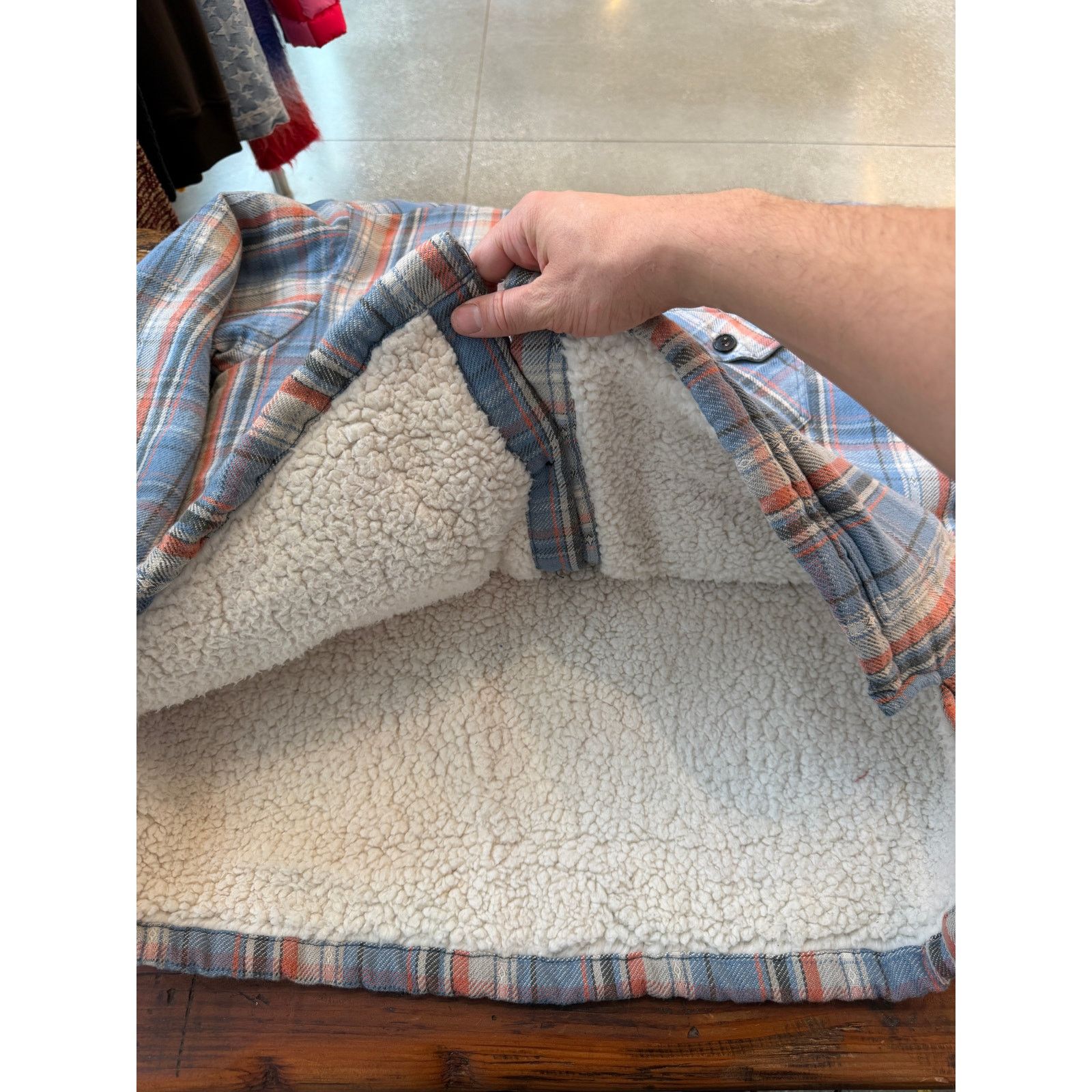 Greg Lauren Greg Lauren SAMPLE Plaid Sherpa Boxy Jacket Size US L / EU 52-54 / 3 - 4 Thumbnail