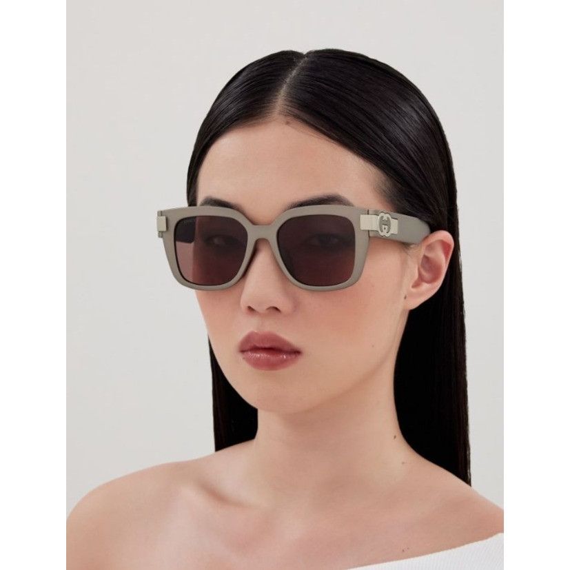 Gucci NEW GUCCI SUNGLASSES GG1690SK 003 GRAY WOMEN EYEWEAR Size ONE SIZE - 2 Thumbnail