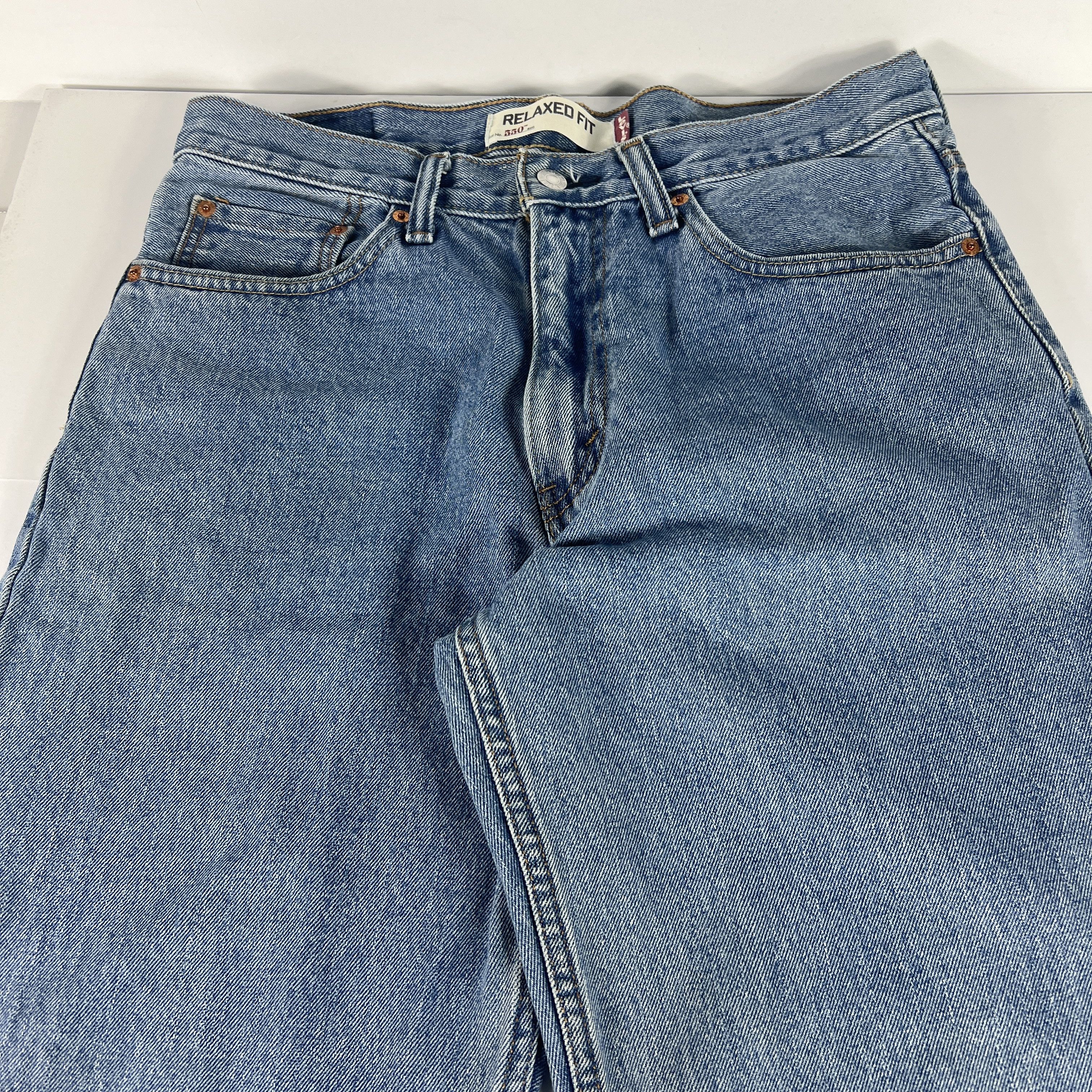Levi's Levi's Jeans 550 Relaxed Straight Blue Faded Denim Size US 33 - 2 Thumbnail