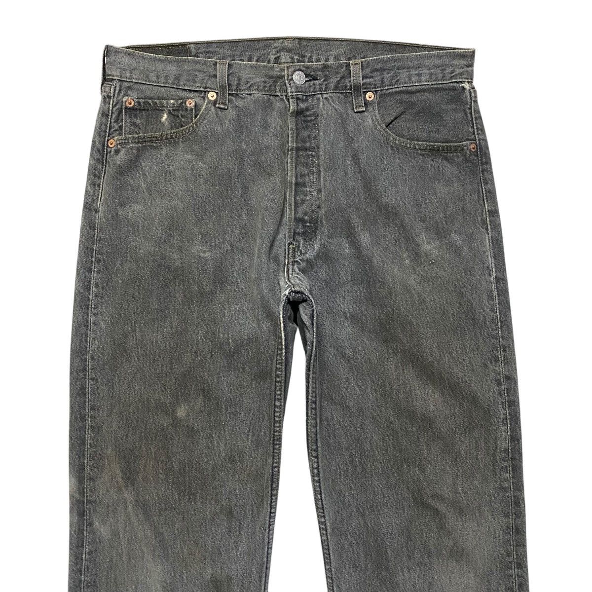 Vintage 90s Levis 501 Charcoal Jeans Distressed