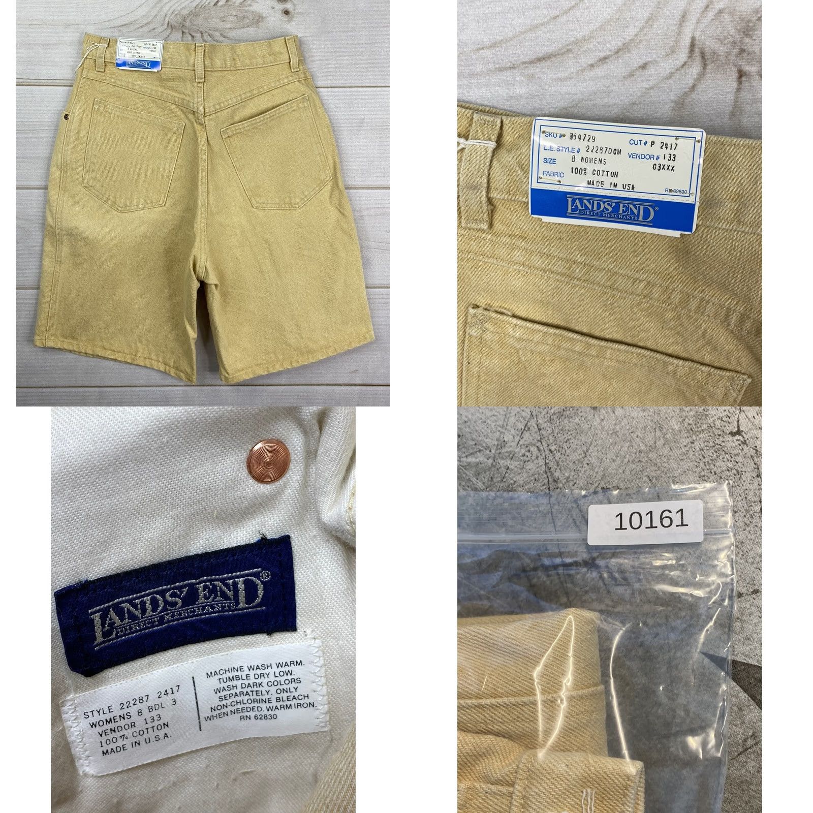 Lands' End VINTAGE Lands' End Bermuda Shorts Womens 8 Yellow High Rise Denim 100% Cotton USA Made Size 30" / US 8 / IT 44 - 8 Thumbnail