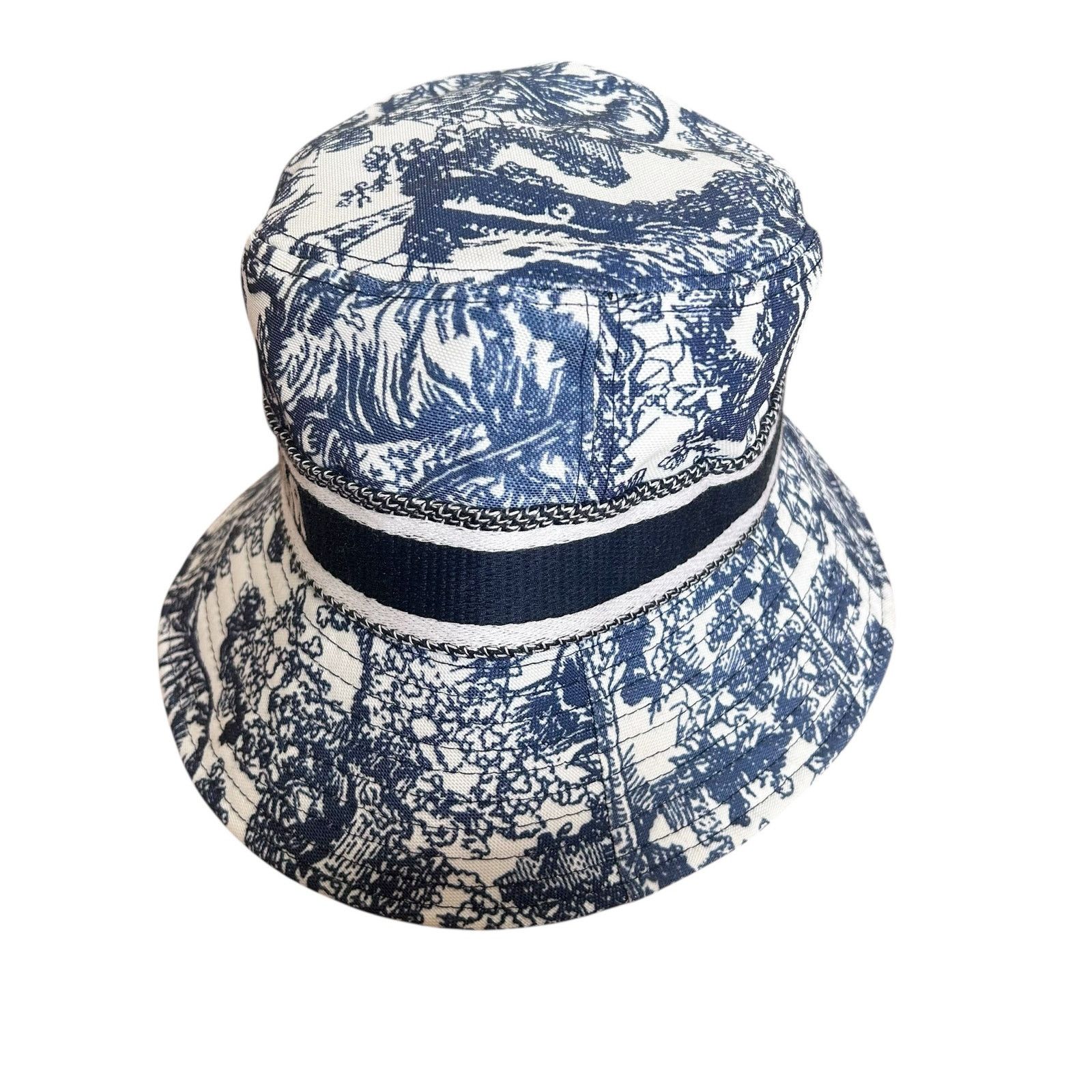 Dior Christian Dior Dioriviera D Bobby Blue White Bucket Hat Size ONE SIZE - 2 Thumbnail