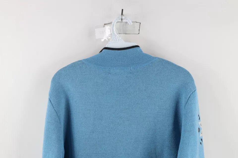 Vintage Vintage 90s Streetwear Wool Snowflake Knit Half Zip Sweater Size L / US 10 / IT 46 - 12 Thumbnail