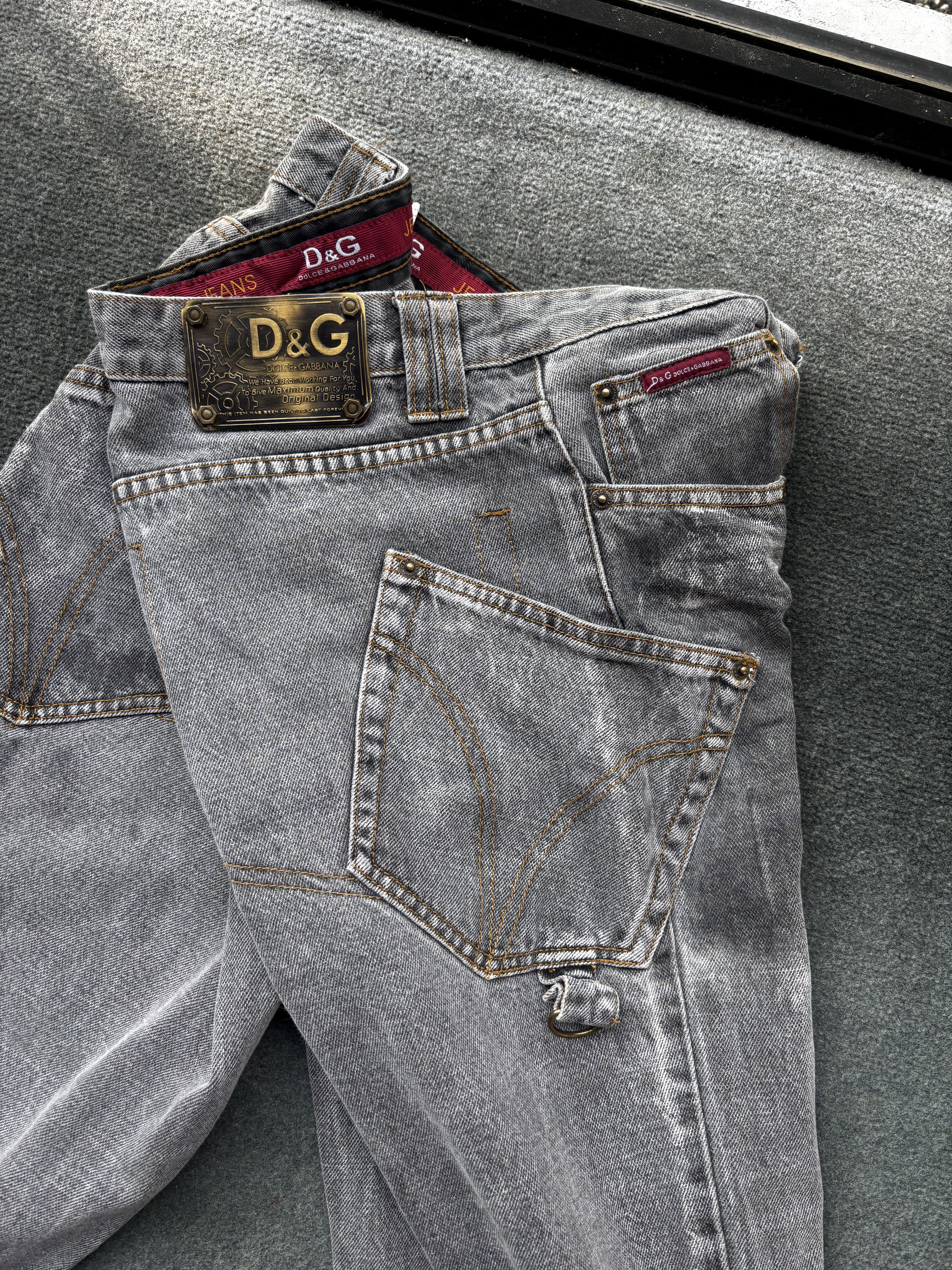 Dolce & Gabbana AW2003 Dolce & Gabbana Grey Eroded Denim Jeans Size US 32 / EU 48 - 3 Thumbnail