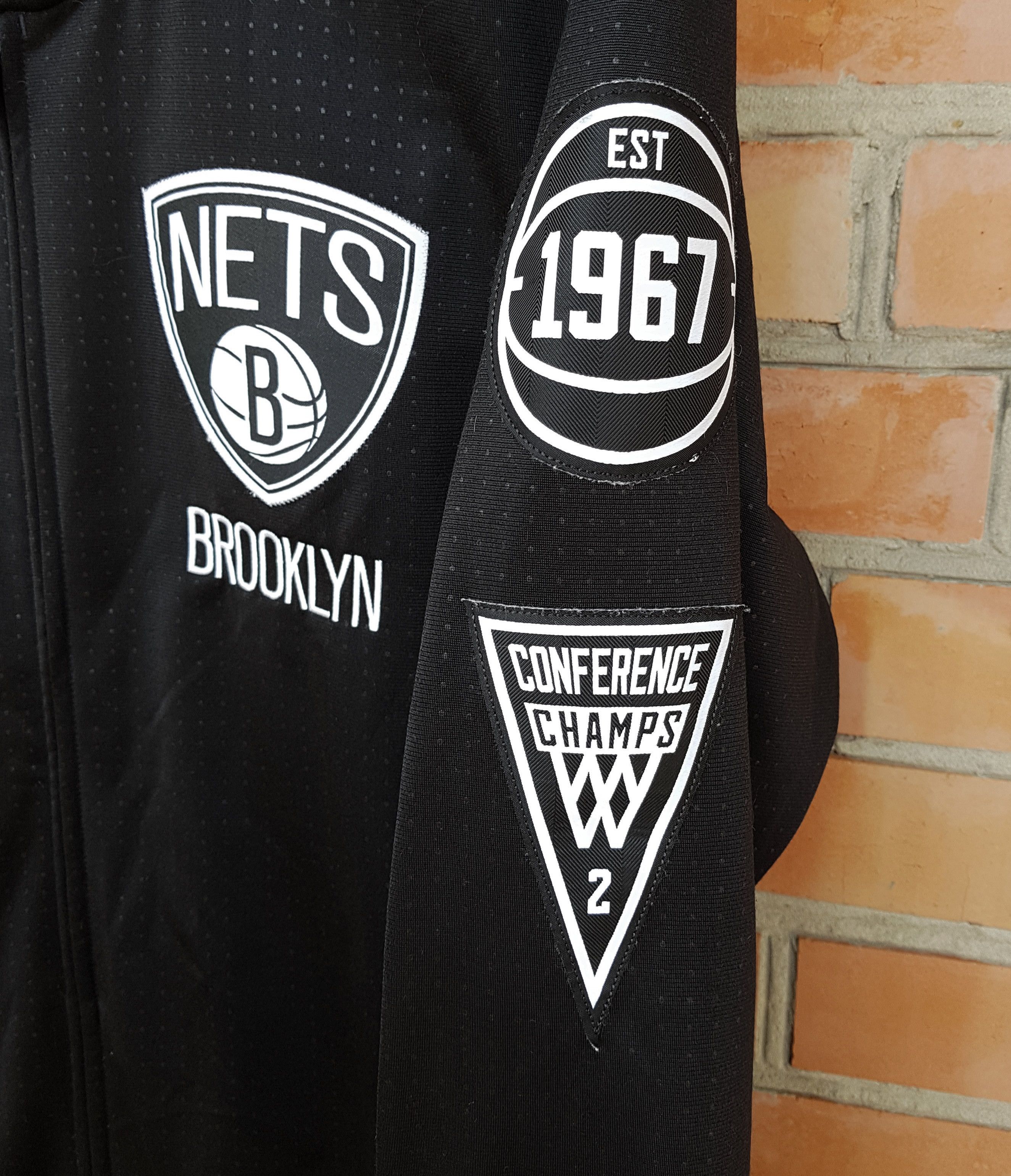 Adidas Adidas Brooklyn Nets Warm Up Bomber Jacket Full Zip sz L Size US L / EU 52-54 / 3 - 4 Thumbnail
