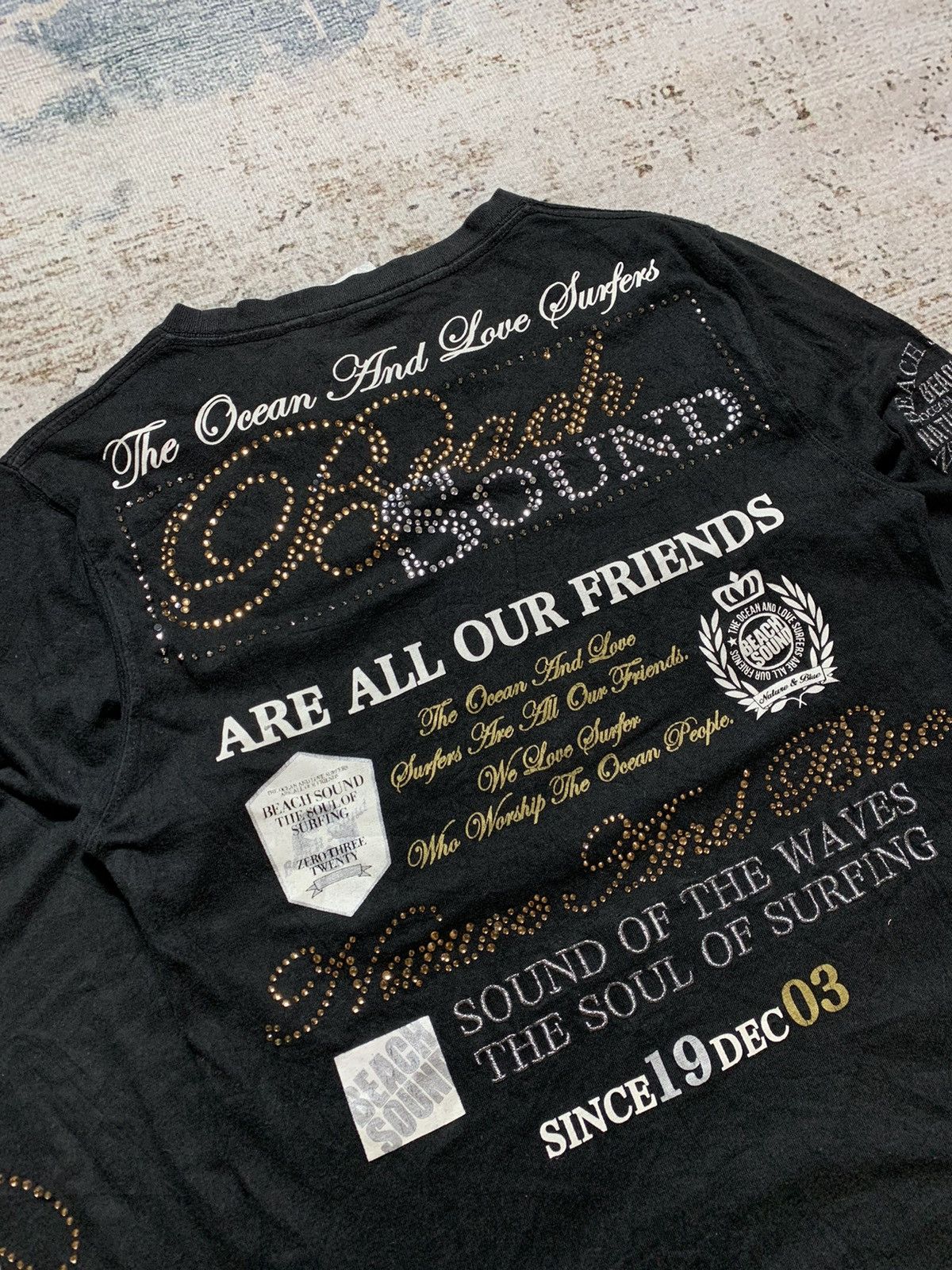 Undefined Japan Beach Sound Glitter Poem Longsleeve