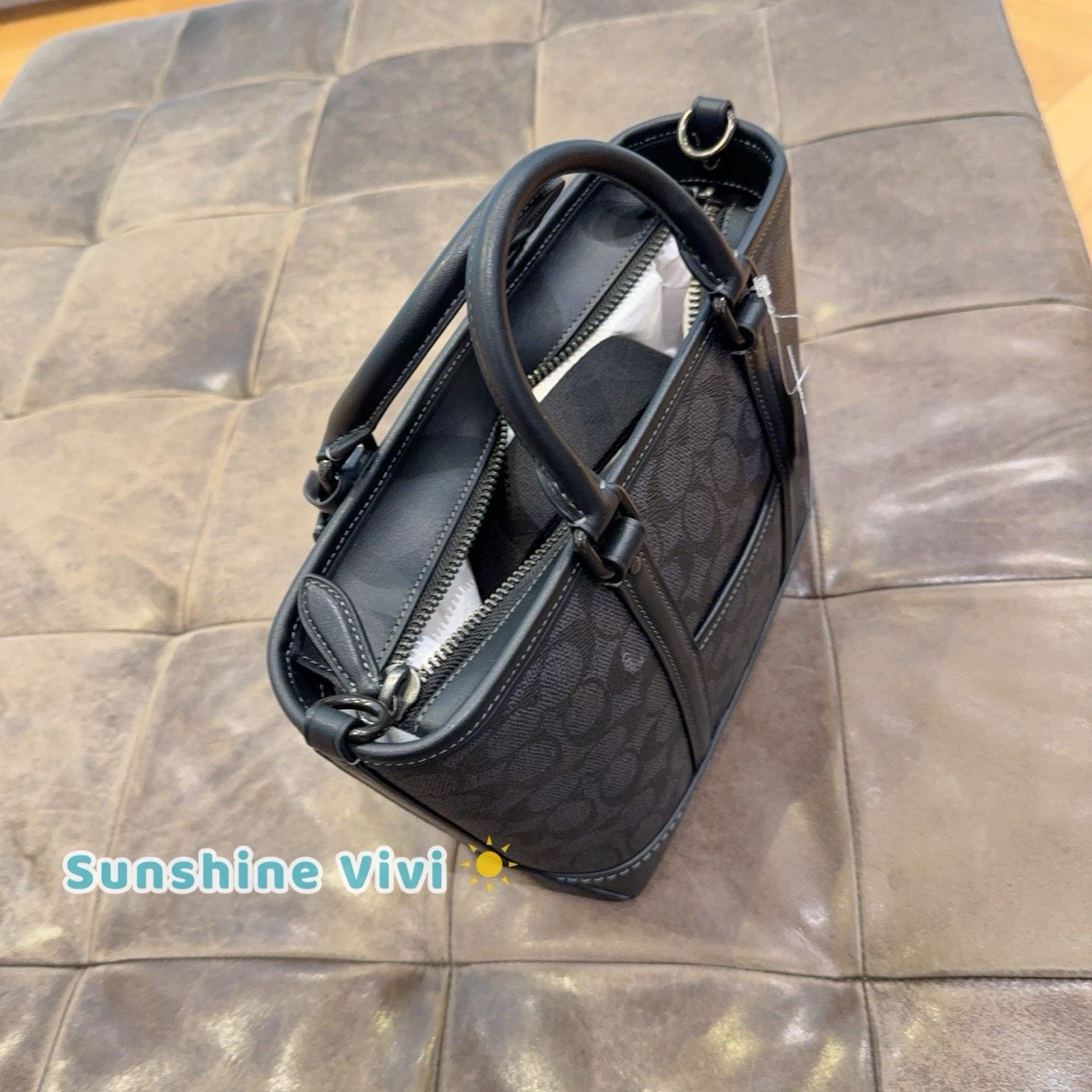 Coach NWT Coach Metropolitan Carryall Bag 22 Charcoal CBF26 Size ONE SIZE - 4 Thumbnail