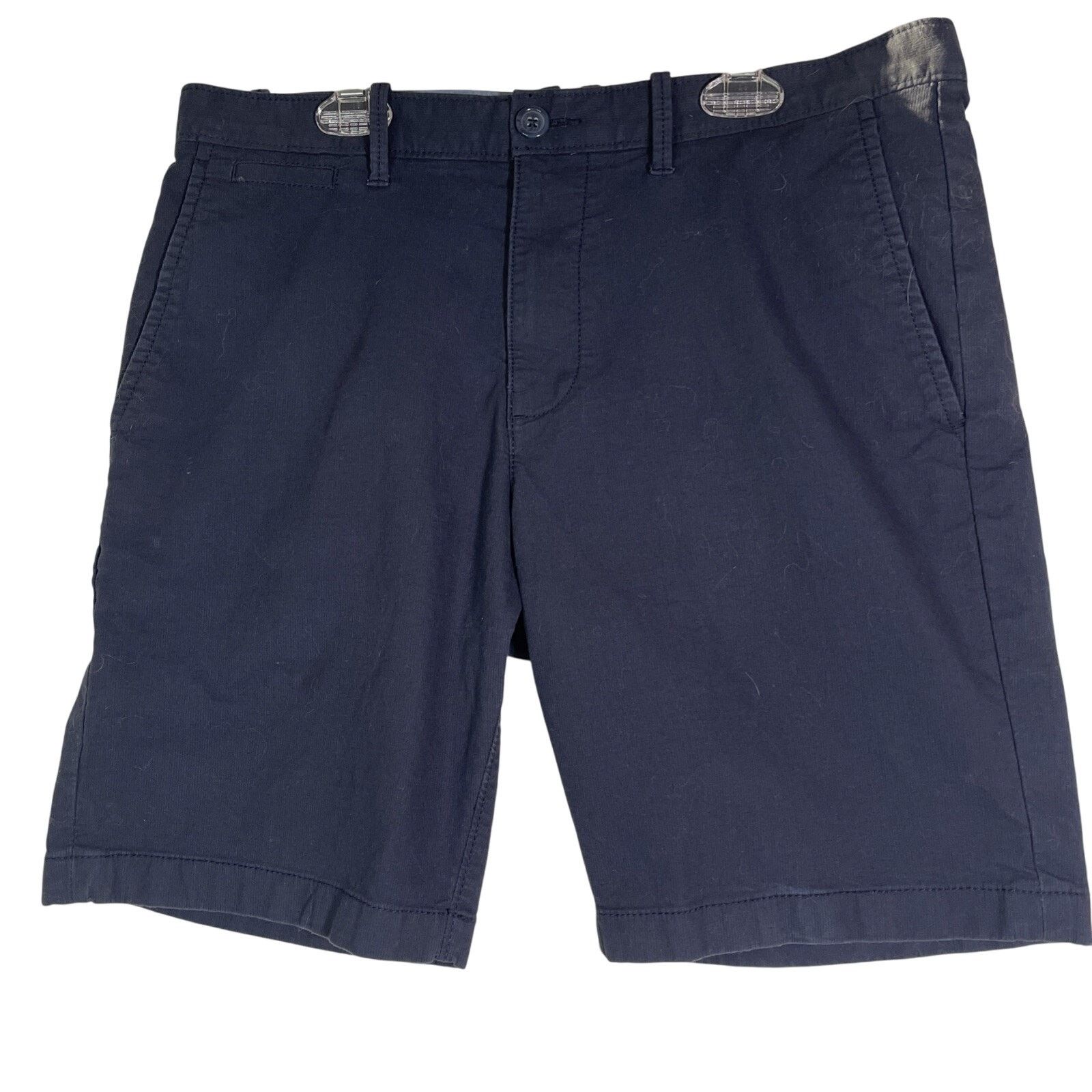 Original Penguin Men’s Original Penguin Shorts Blue Flat Front Basic 32 Size US 32 / EU 48 - 1 Thumbnail