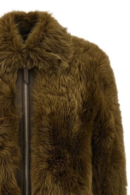 TOM FORD Olive Shearling Blouson Jacket New & Authentic