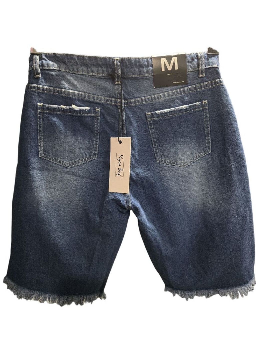 Other Myra Bag Blue Distressed Frayed Hem Jean Shorts Size M NWT Size 28" / US 6 / IT 42 - 2 Thumbnail