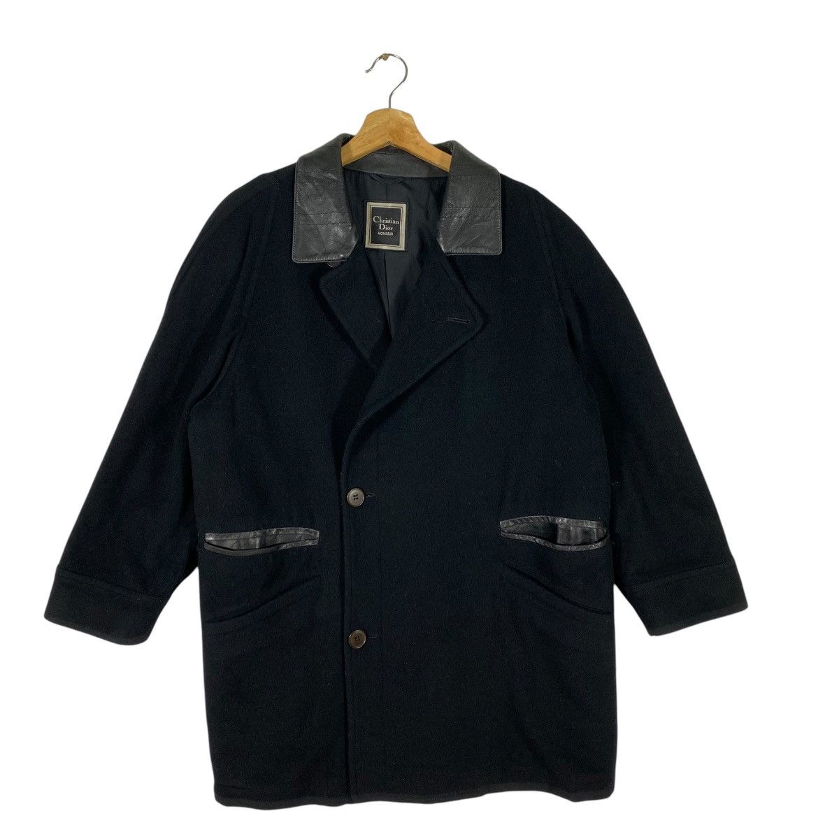 Christian Dior Monsieur × Dior Vintage Christian Dior Wool Collar Leather Size US S / EU 44-46 / 1 - 1 Thumbnail