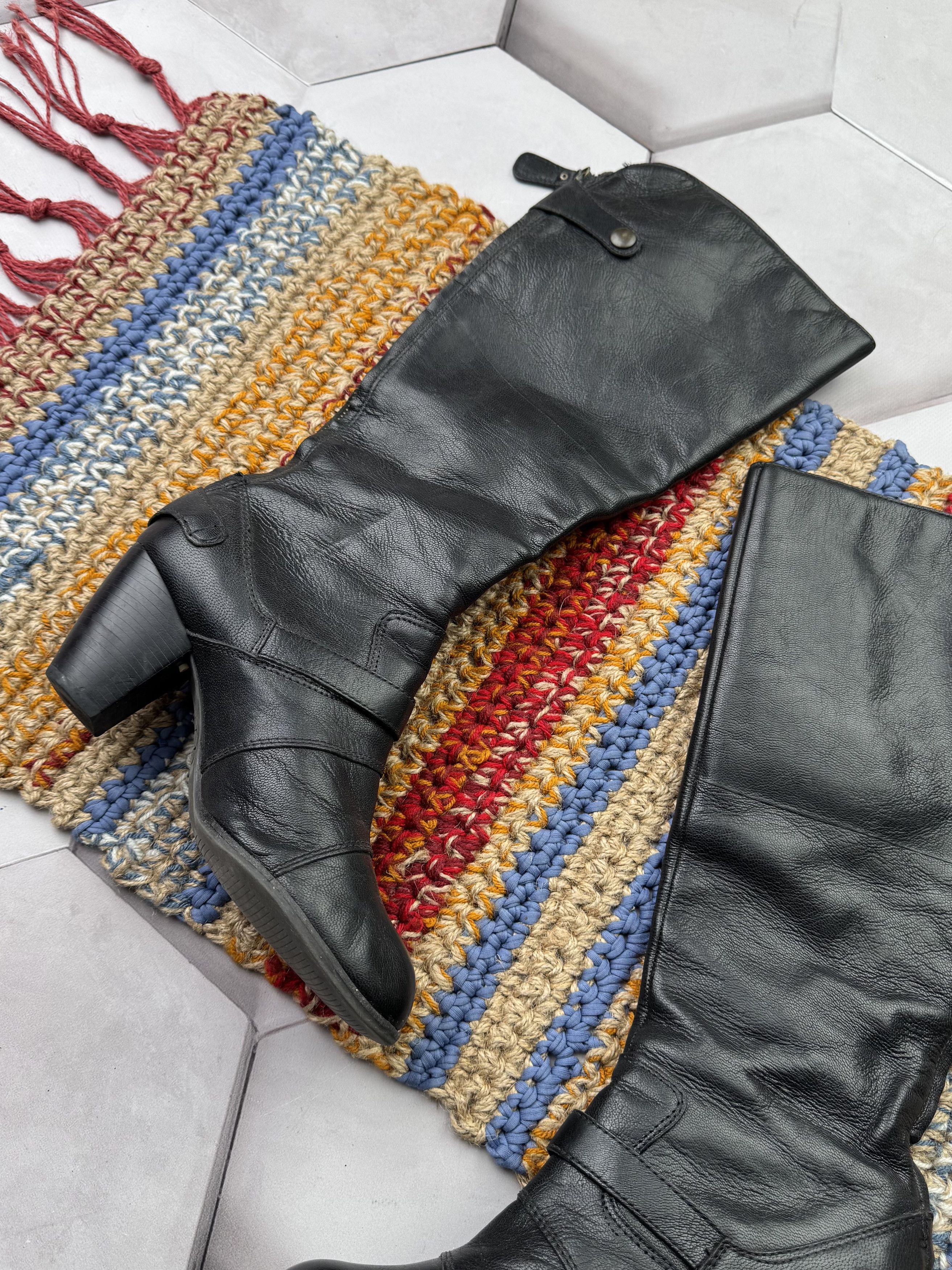 Japanese Brand Vintage Leather Boots With Straps Size US 6.5 / IT 36.5 - 5 Thumbnail