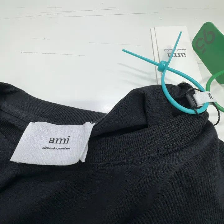 AMI Ami Paris Black Cotton Long Sleeve T-Shirt -2507 Size US XS / EU 42 / 0 - 2 Thumbnail