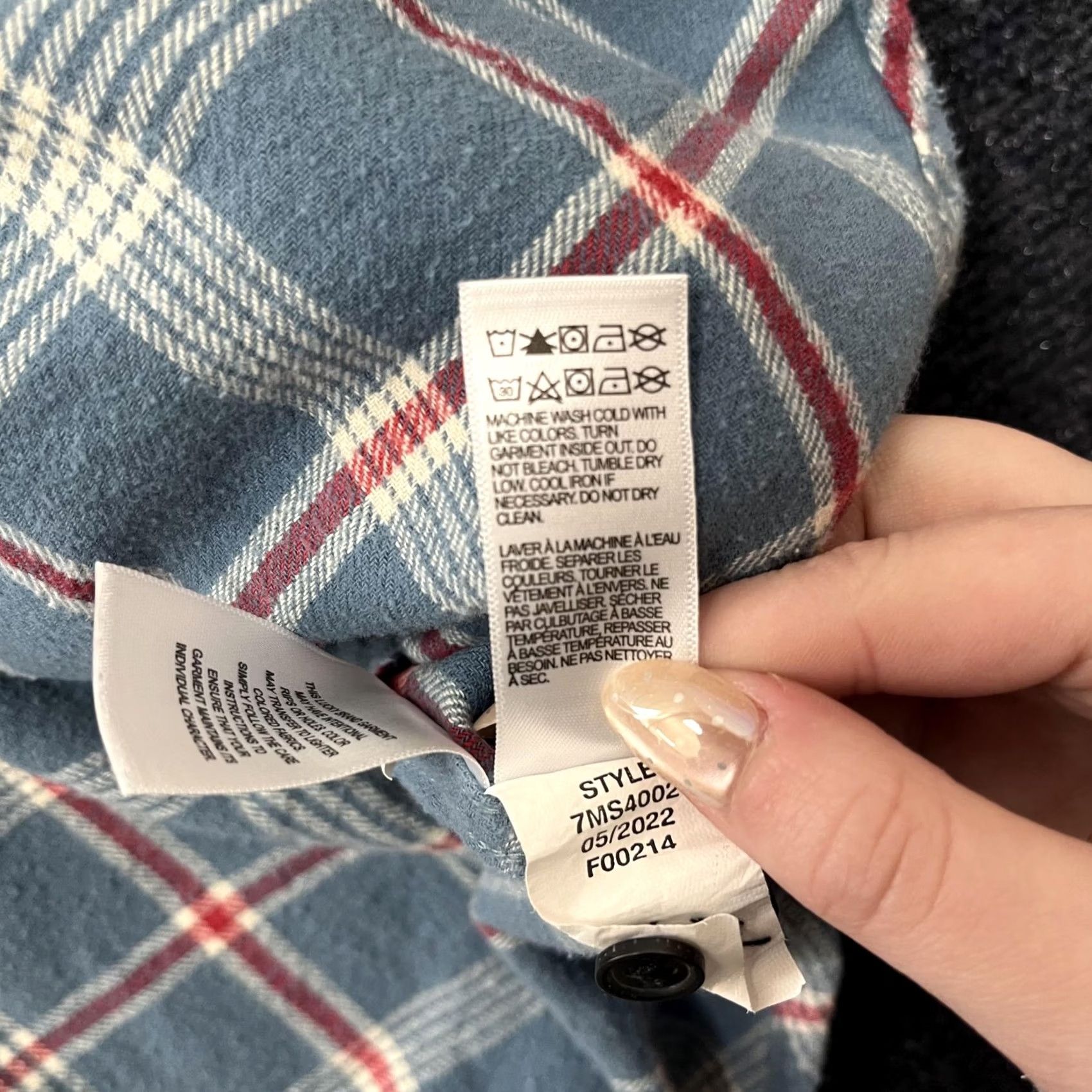 Lucky Brand Lucky Brand Flannel Shirt Mens Large Blue Plaid Long Sleeve Button Up Casual Shirt Size US L / EU 52-54 / 3 - 4 Thumbnail