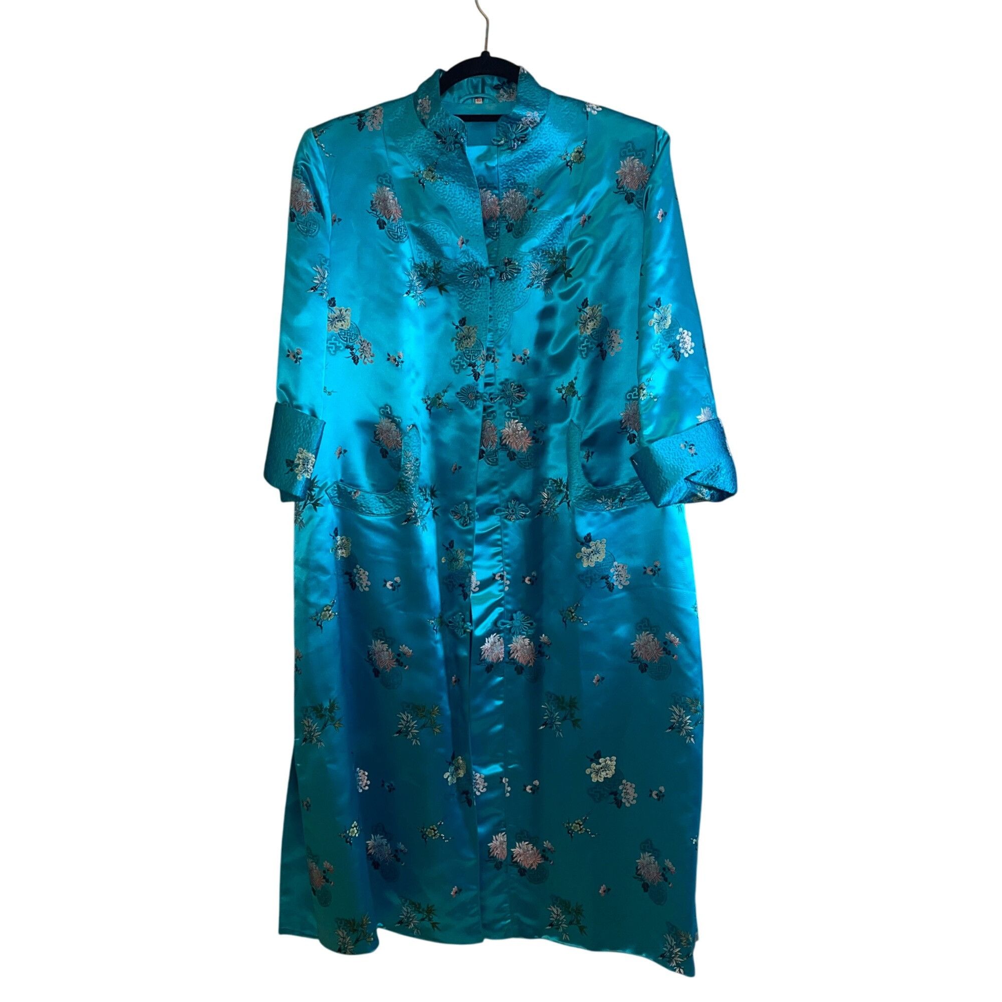 Vintage Vintage Womens Robe Size 40 Blue Duster Kimono Size ONE SIZE - 1 Thumbnail
