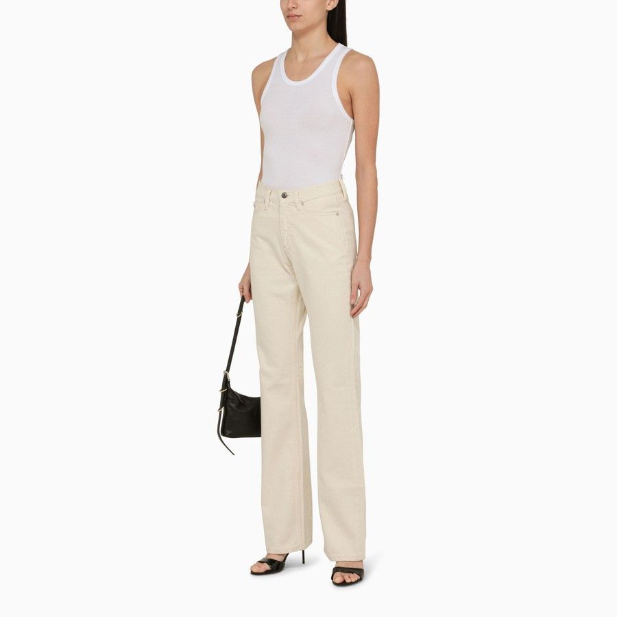Calvin Klein o1d2blof0824 Denim Trousers in Ivory Size 27" / US 4 / IT 40 - 2 Thumbnail