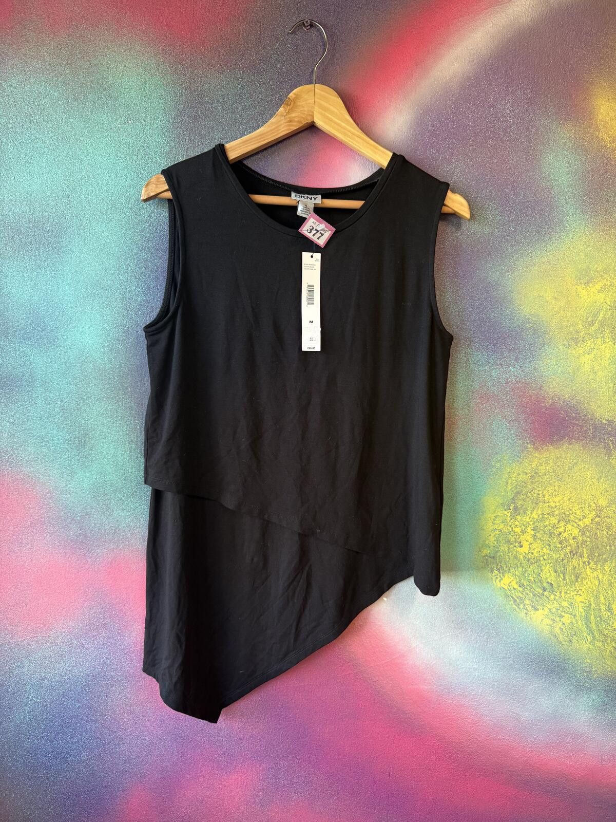 DKNY DKNY Black Sleevless Tank Top size M Size M / US 6-8 / IT 42-44 - 1 Thumbnail