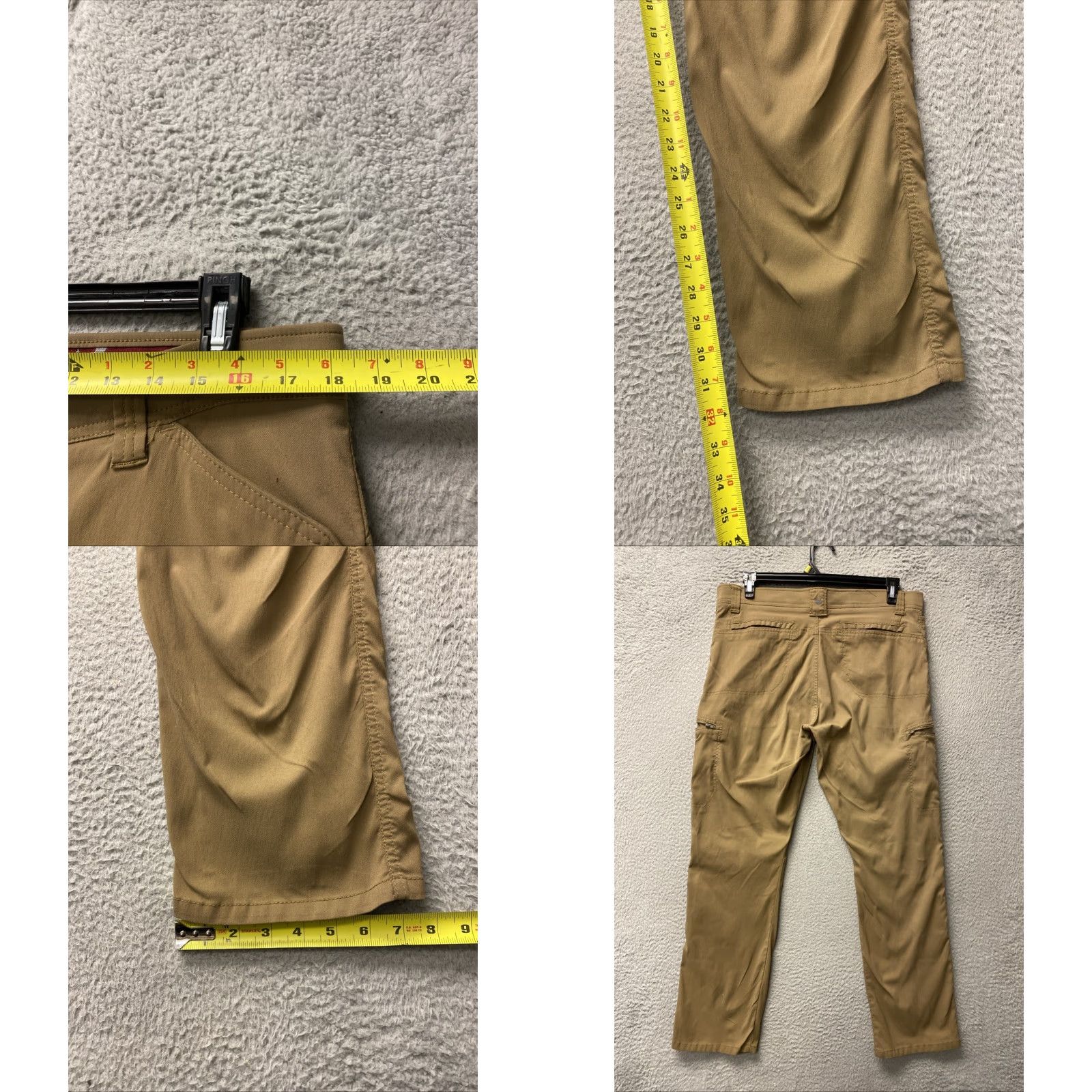 Wrangler Wrangler Straight Fit Stretch Cargo Pants Mens 36 Light Brown 32in Cargo Moisture Wicking Stretch Pants Size US 36 / EU 52 - 8 Thumbnail