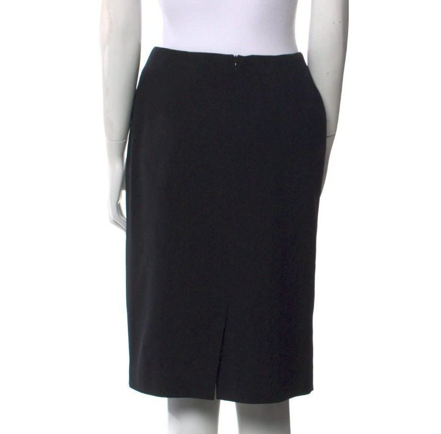 Escada Escada Black Wool Skirt – Zip & Button Closure, Size S, Mad Size 26" / US 2 / IT 38 - 7 Thumbnail