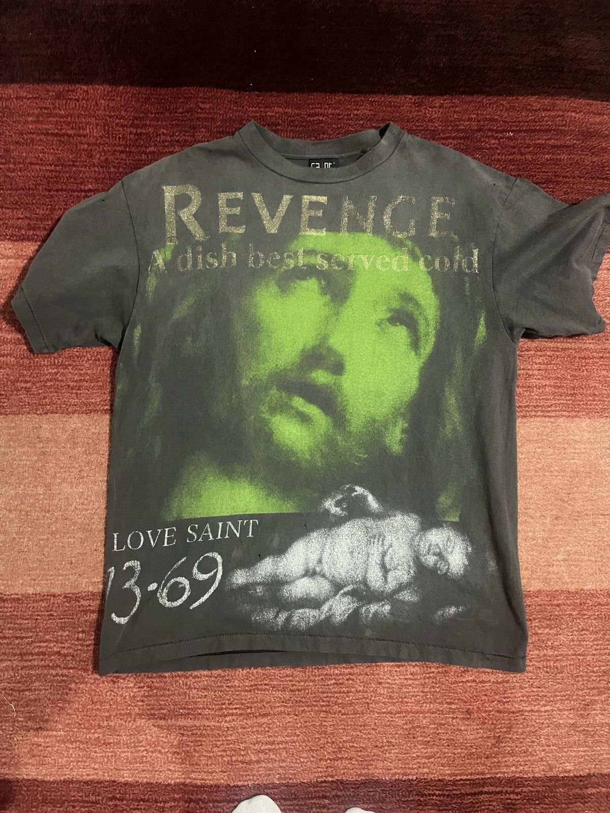 image of Saint Michael Saint Mxxxxx T Shirt in Black, Men's (Size Large)