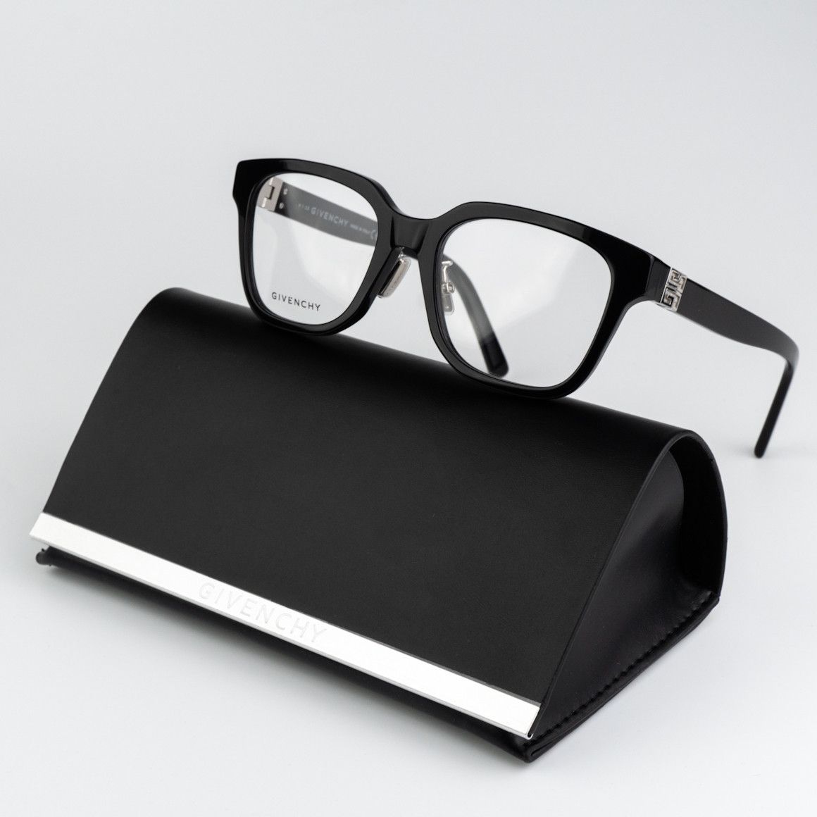 Givenchy NEW Givenchy GV50040F 001 Black Women Square Eyeglasses Size ONE SIZE - 2 Thumbnail