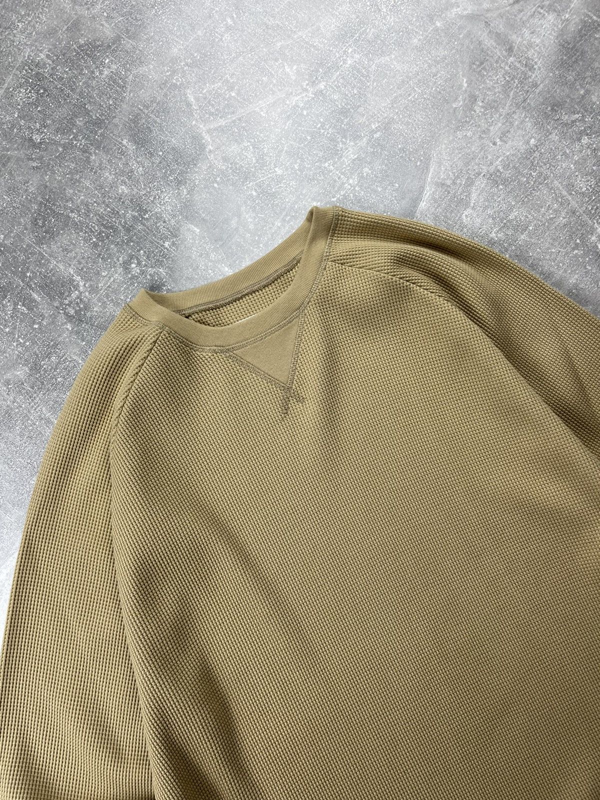 Universal Works Universal Works Waffle Crewneck Sweatshirt Sand Beige Size US L / EU 52-54 / 3 - 4 Thumbnail