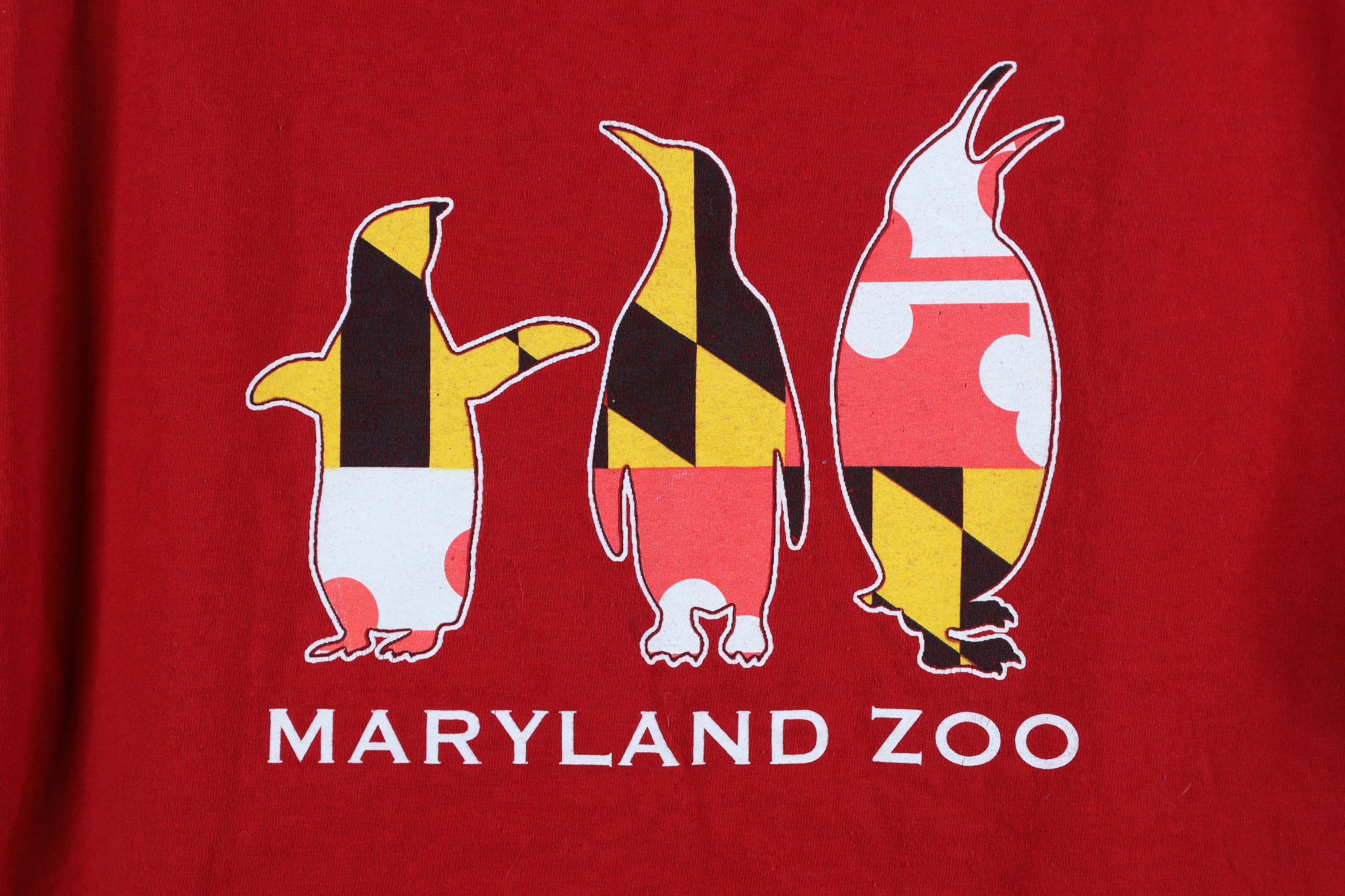 Vintage Vintage 90s Y2K Maryland Zoo Penguins Short Sleeve T-Shirt Size US L / EU 52-54 / 3 - 4 Thumbnail
