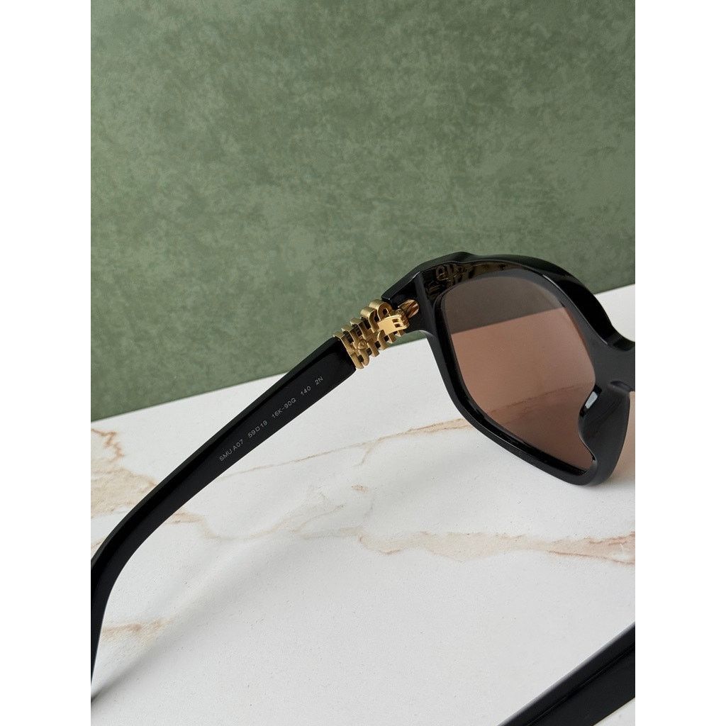 Miu Miu NEW Miu Miu MU A07S Brown Black Oversized Sunglasses $578 Size ONE SIZE - 5 Thumbnail