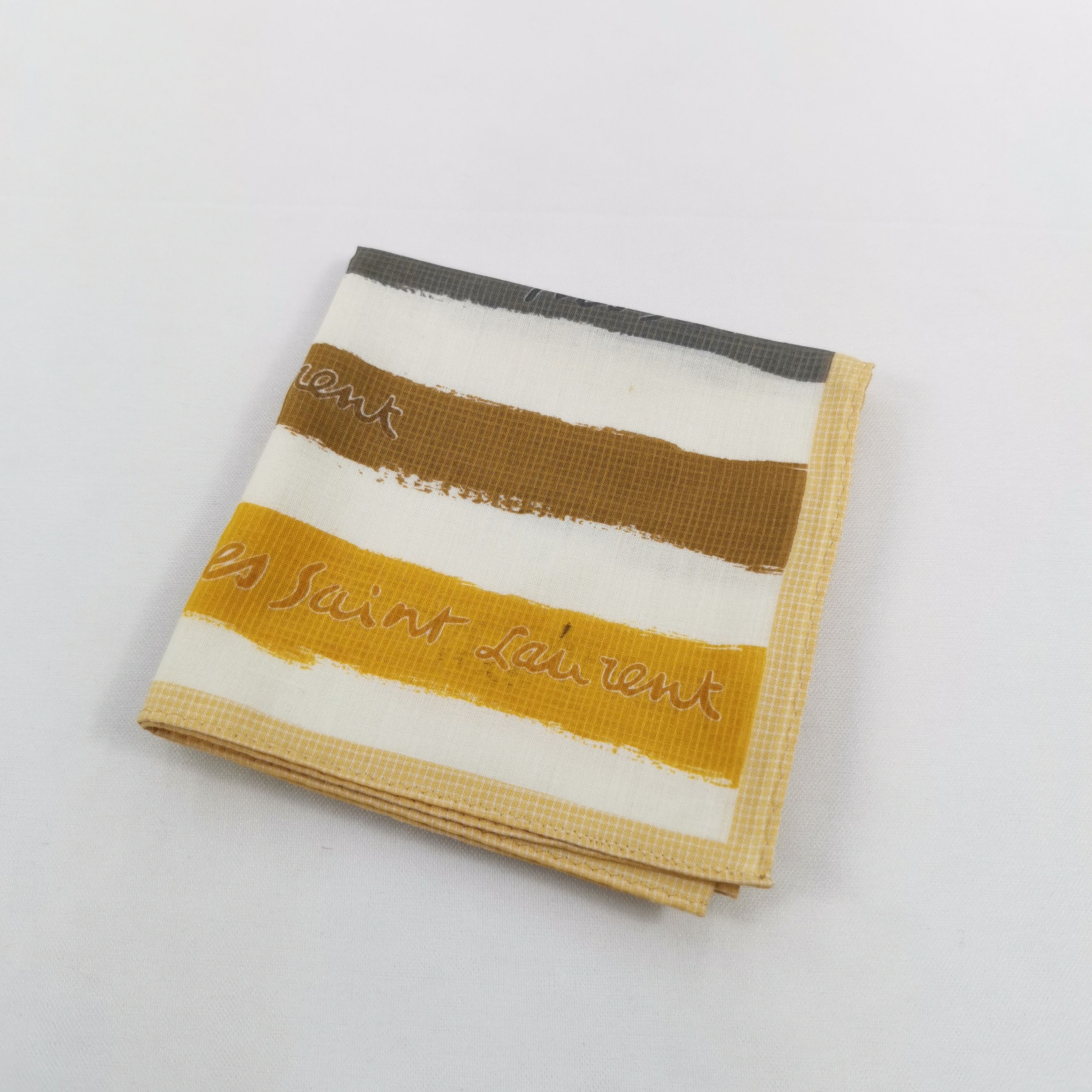 Japanese Brand Vintage YSL Handkerchief Neckerchief Yves Saint Laurent Size ONE SIZE - 4 Thumbnail