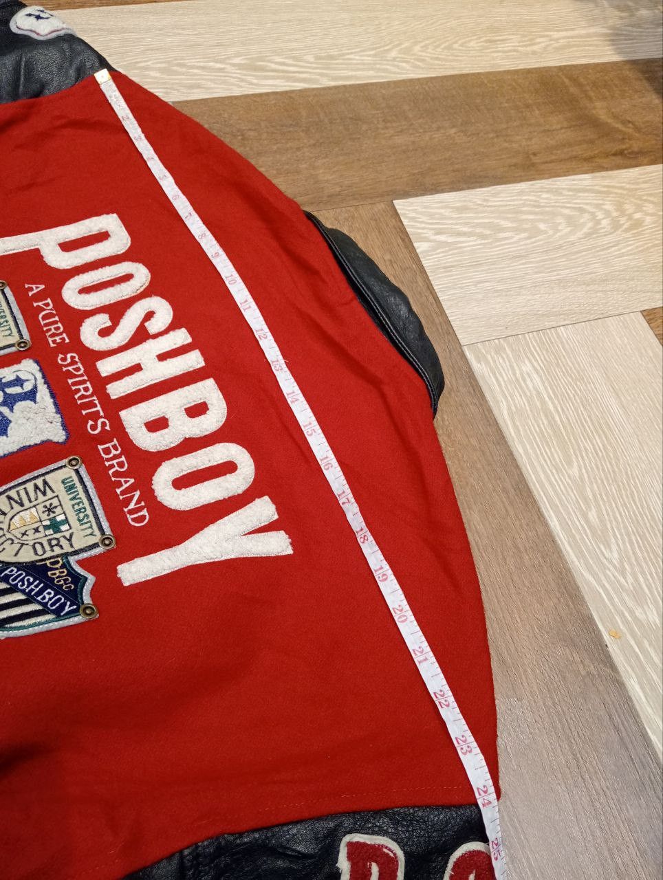 Japanese Brand VINTAGE POSHBOY PATCHES VARSITY JACKET Size US L / EU 52-54 / 3 - 21 Thumbnail