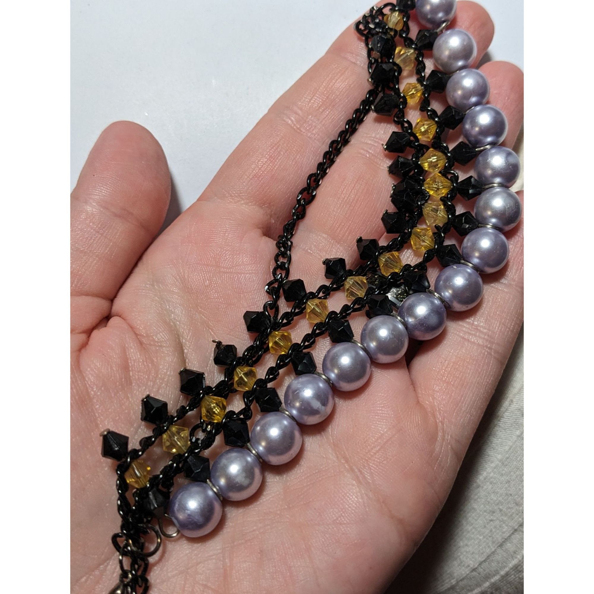 Other Gothic Pastel Purple Pearl Beaded Necklace Size ONE SIZE - 7 Thumbnail