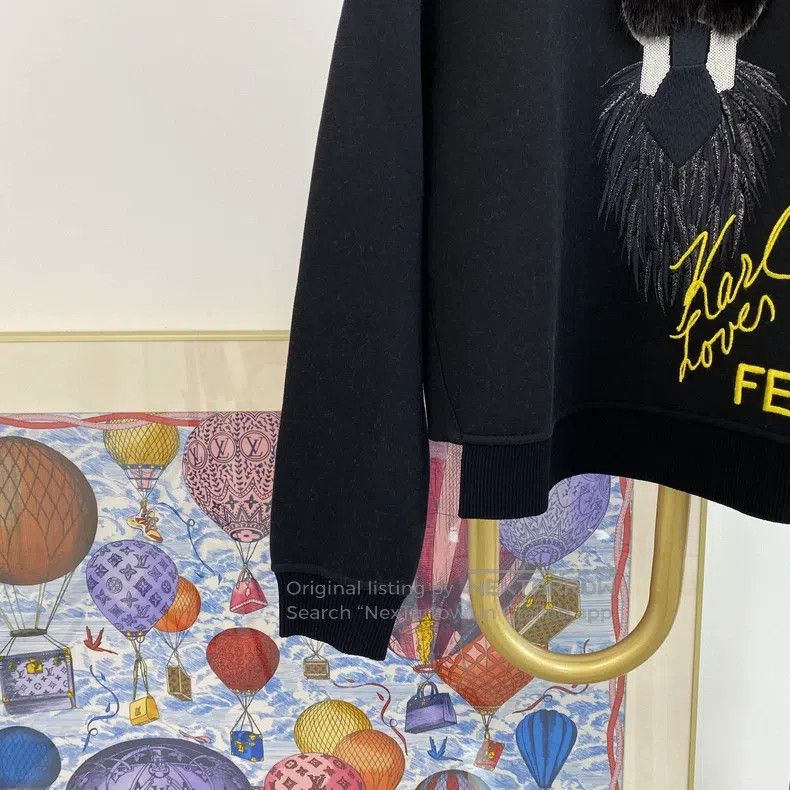 Fendi Fendi Black Sweatshirt Size XS / US 0-2 / IT 36-38 - 4 Thumbnail