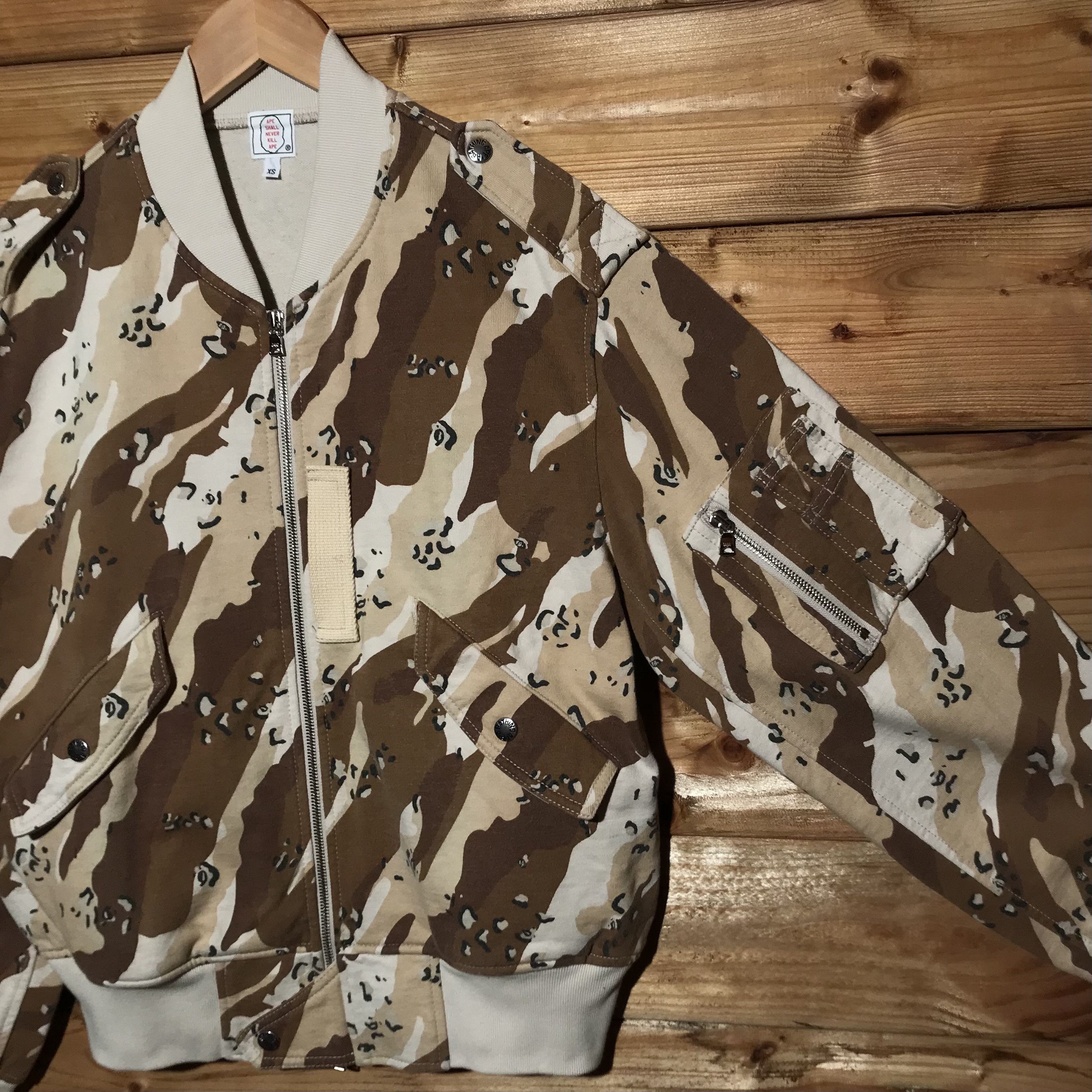 Bape × Nigo OG 00s Bape A Bathing Ape Desert Chocolate Chip Camo Bomber Size US XS / EU 42 / 0 - 5 Thumbnail