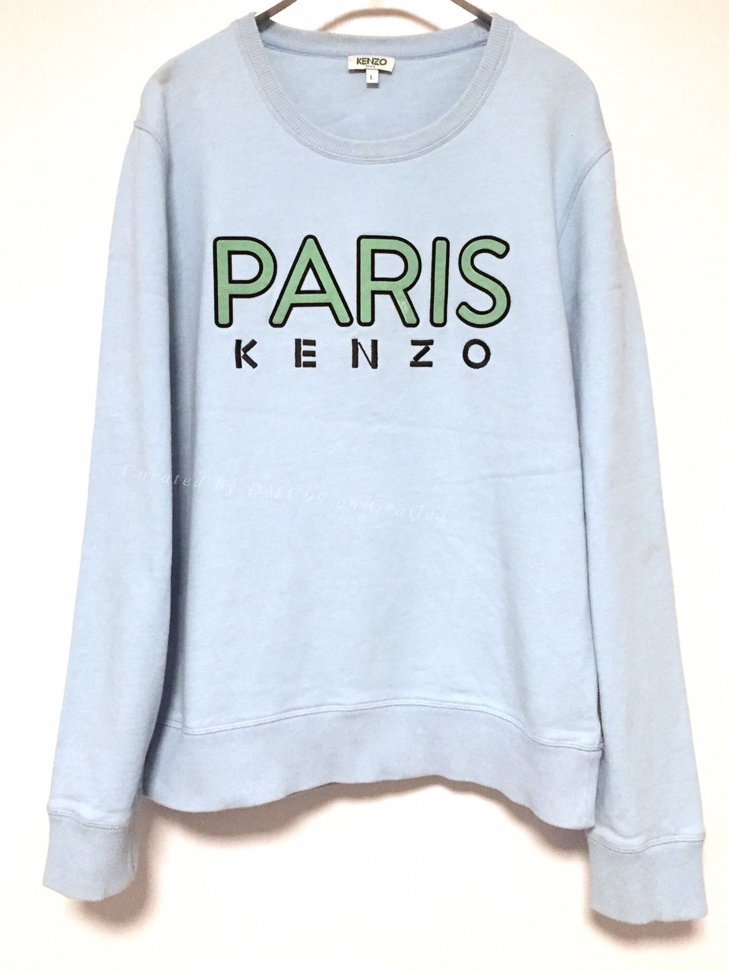 Kenzo Kenzo Light Blue Cotton Sweatshirt Size US M / EU 48-50 / 2 - 1 Thumbnail