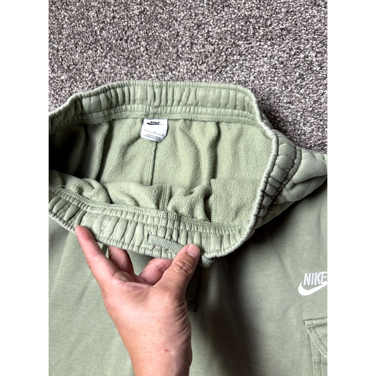 Nike Nike Pants Mens XL Green Club Fleece Jogger Cargo Sweatpants Light CD3129 Size US 36 / EU 52 - 7 Thumbnail