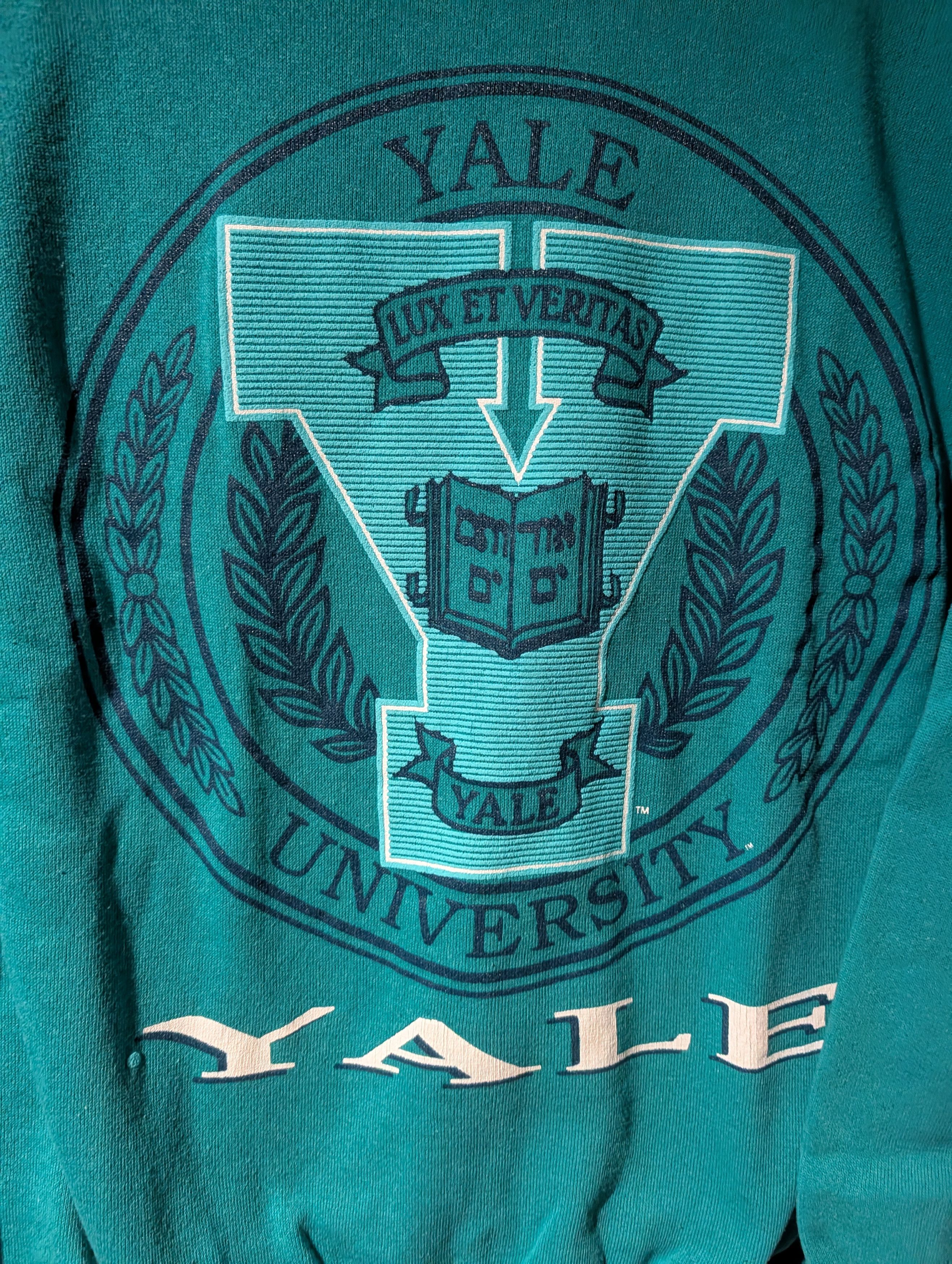 NCAA Vintage 90s Yale University Bulldogs Mock Sweatshirt Woman Size L / US 10 / IT 46 - 2 Thumbnail