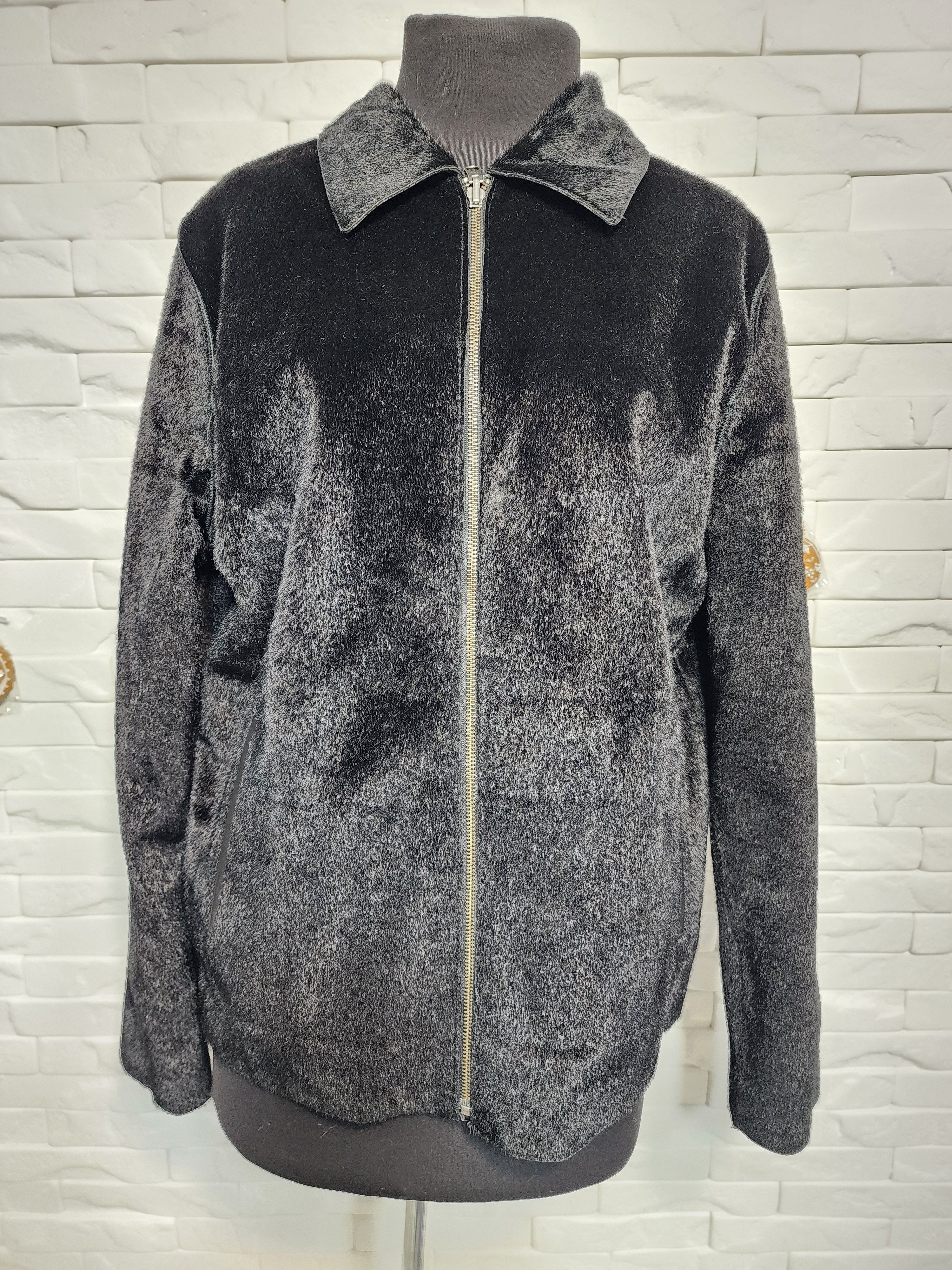 Furla Men's Black Double-Sided Leather Jacket with Faux Fur. Size US L / EU 52-54 / 3 - 6 Thumbnail