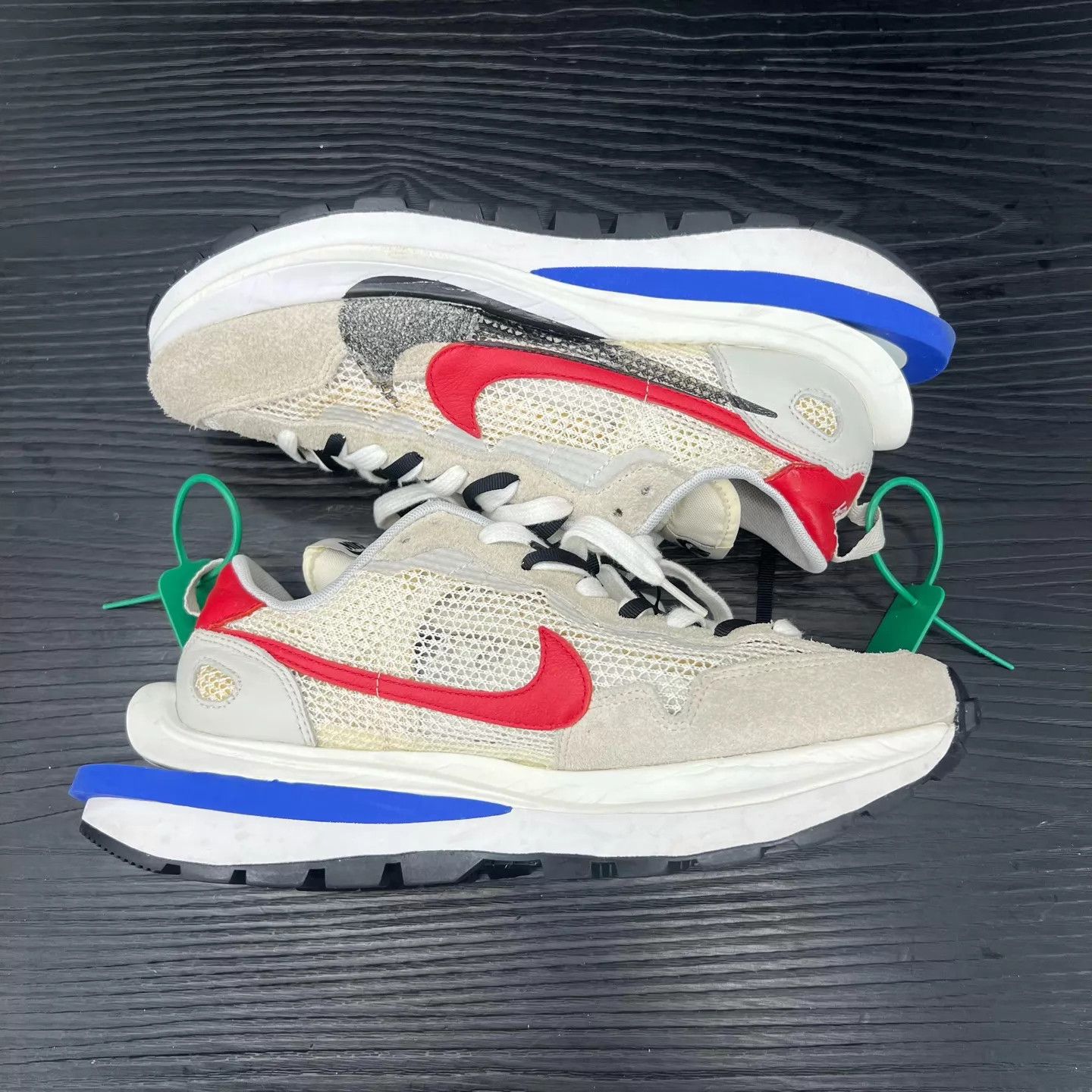 Nike sacai vaporwaffle gray/white 42.5 2x Worn With Box Size US 9 / EU 42 - 3 Thumbnail