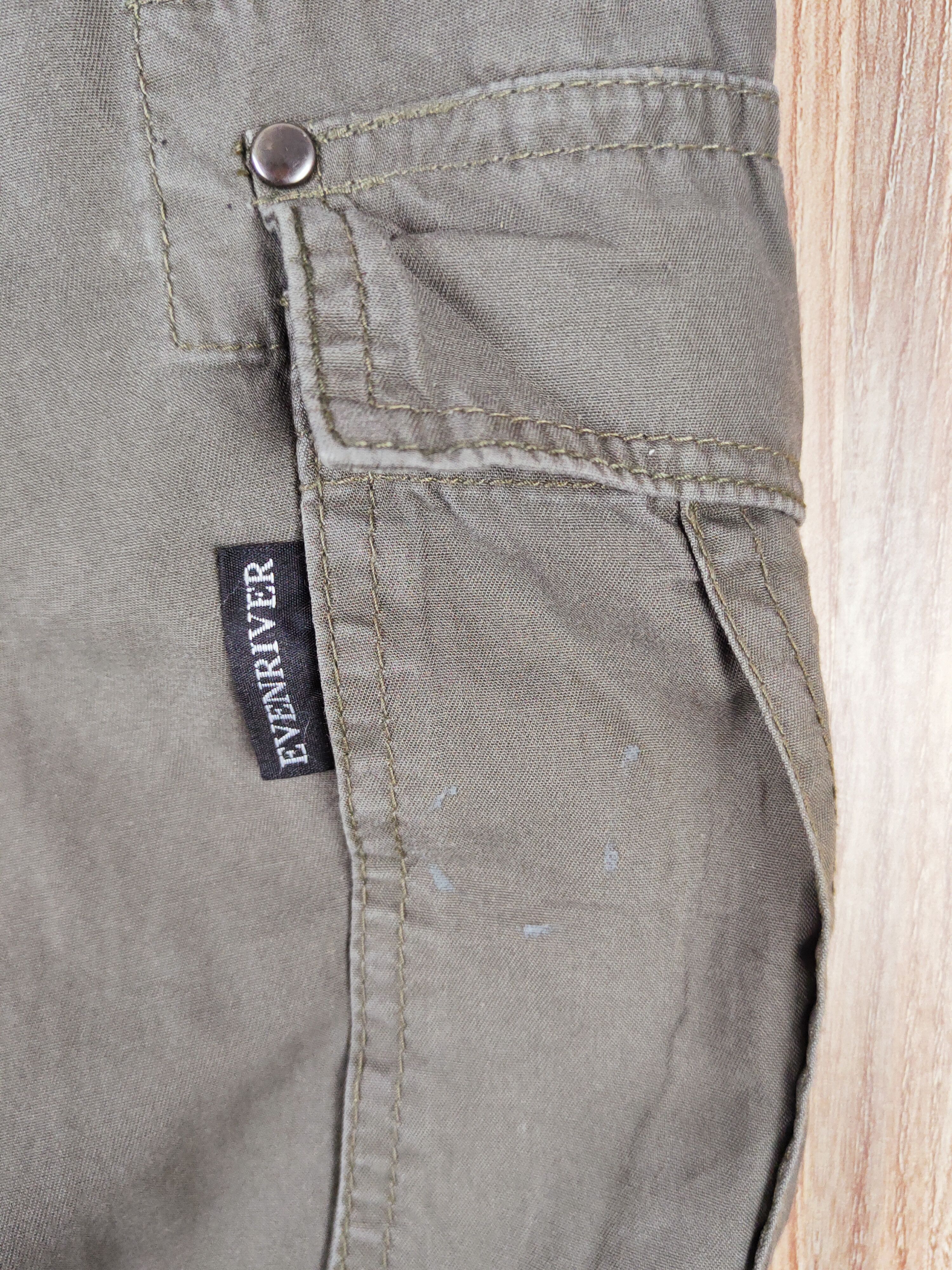 Japanese Brand Evenriver Olive Multipocket Tactical Cargo Pants #W327 Size US 33 - 10 Thumbnail