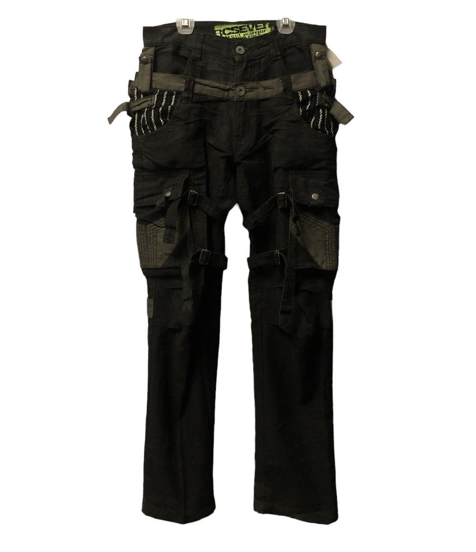 If Six Was Nine × Japanese Brand × Le Grande Bleu (L.G.B.) BLUE INC BONDAGE PANT MULTI POCKET CARGO STYLE DOUBLE WAIST Size US 30 / EU 46 - 14 Thumbnail