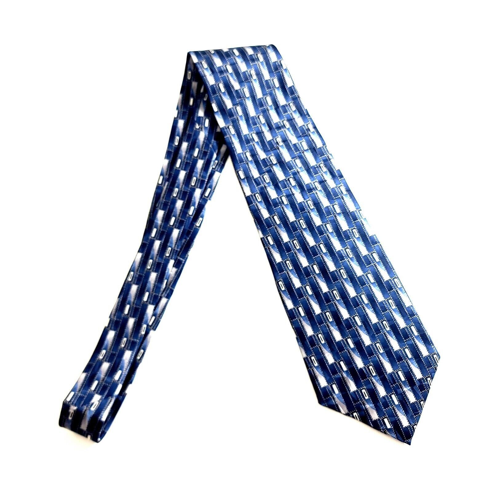 Stafford Stafford Blue Abstract Geometric Jacquard Print Blue Wide Si Size ONE SIZE - 6 Thumbnail
