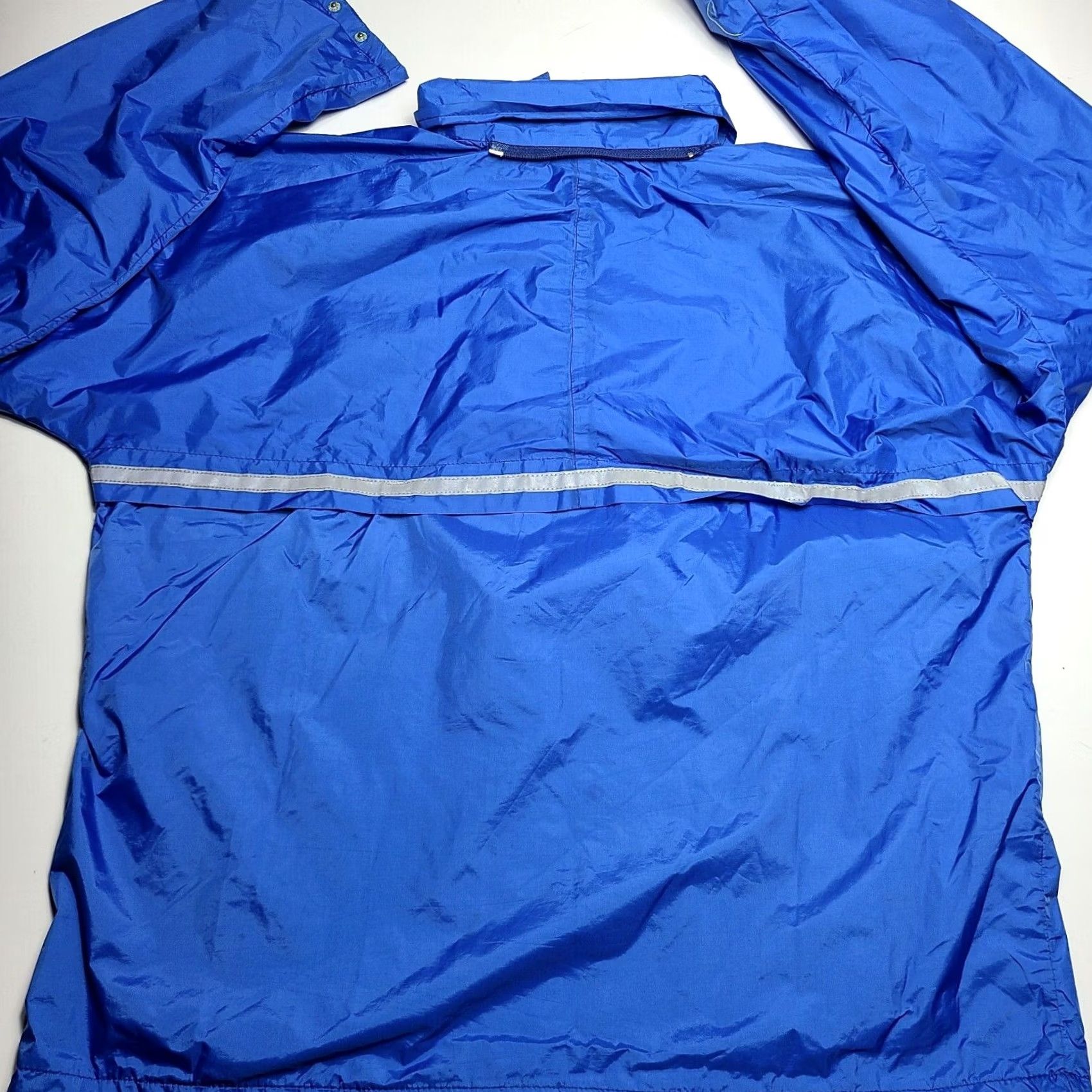 Adidas VINTAGE adidas Running Jacket Blue Reflective Nylon US Made Size Large Mens Size US L / EU 52-54 / 3 - 5 Thumbnail