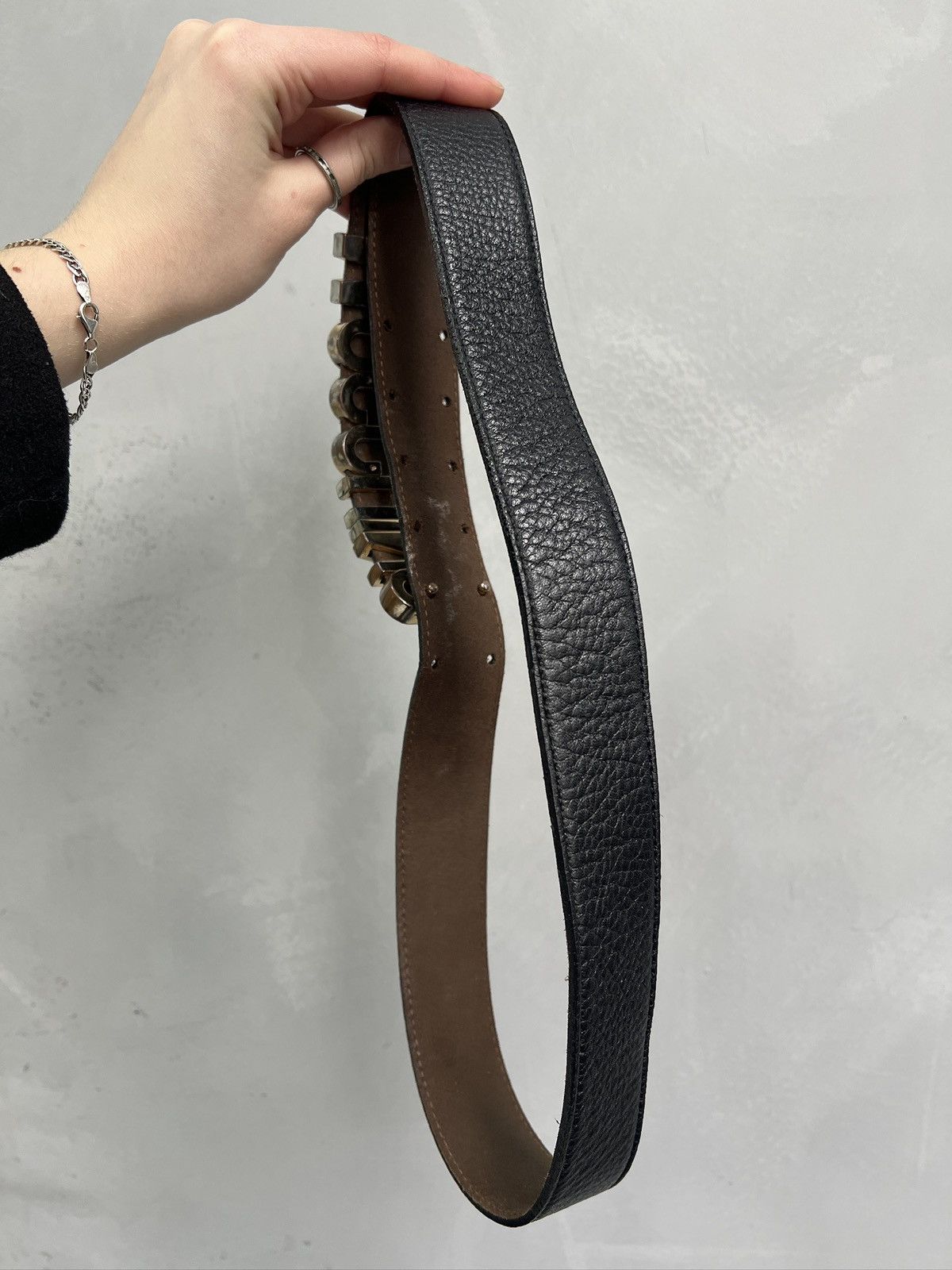 Moschino Moschino leather archive buckle logo belt y2k Size ONE SIZE - 4 Thumbnail