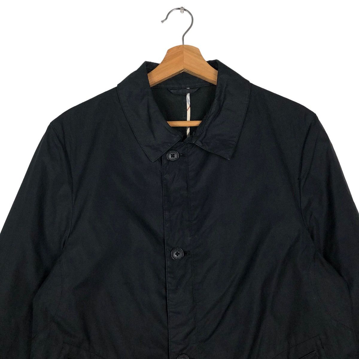 Burberry 🔥Rich Black Vintage Burberry Black Label Long Jacket Size US L / EU 52-54 / 3 - 3 Thumbnail