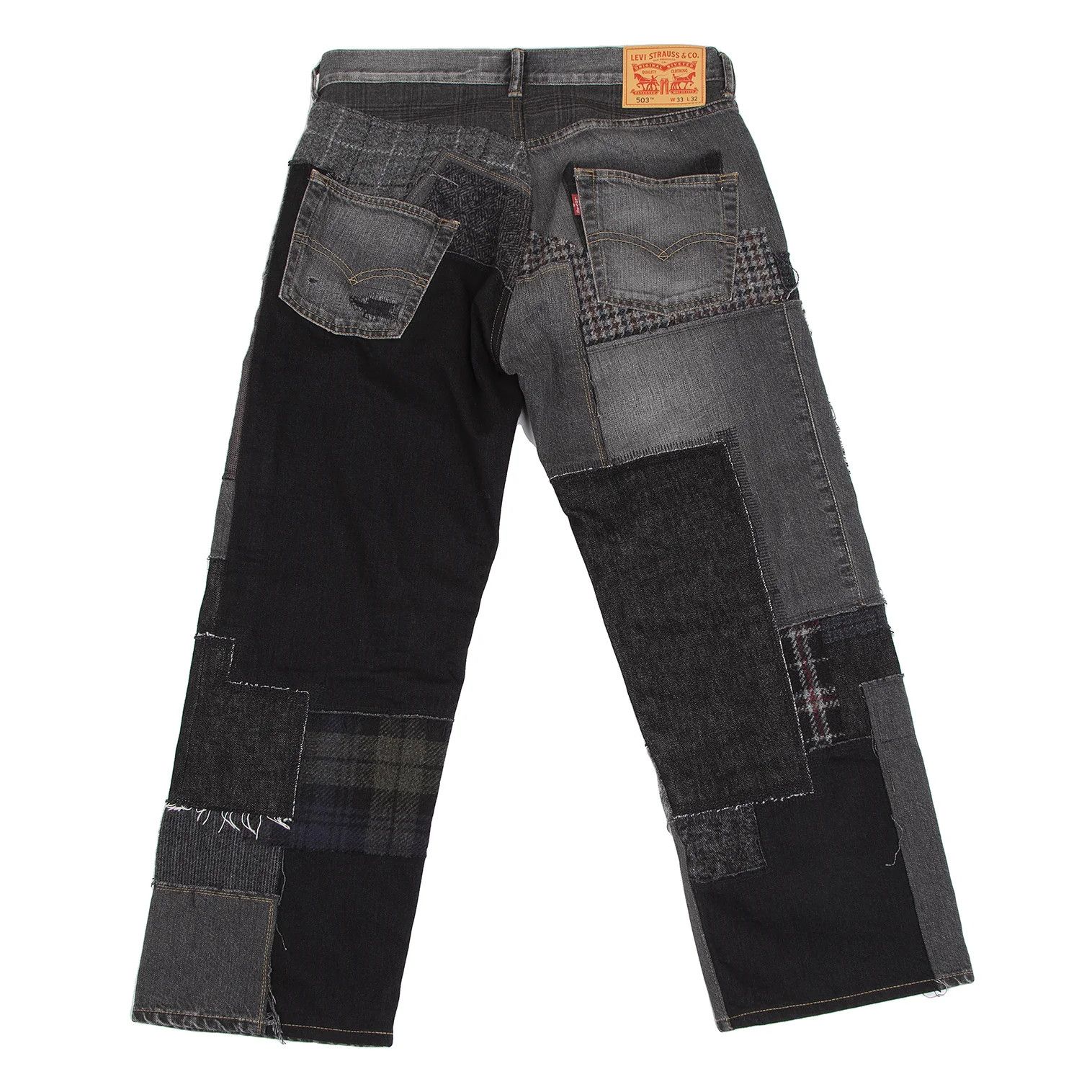 Junya Watanabe Black Custom Patchwork Denim Pants Size M Size US 34 / EU 50 - 12 Thumbnail