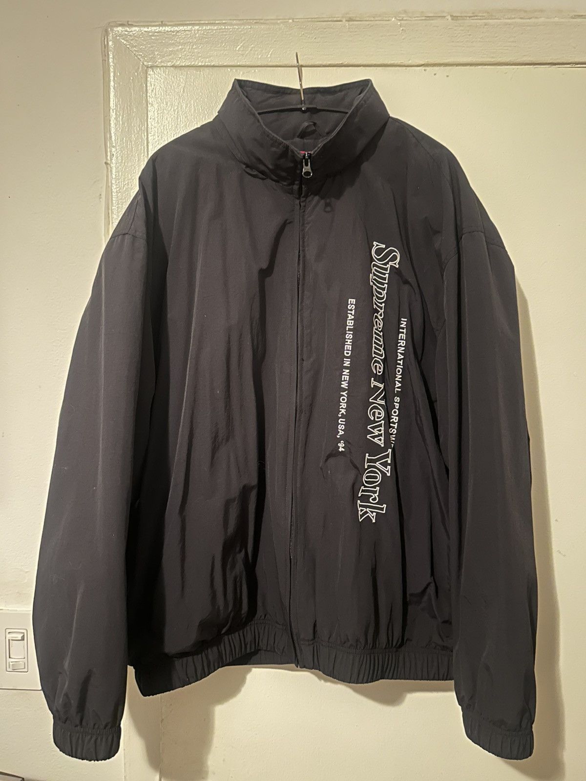 Supreme Black Side Logo Jacket (XL) Size US XL / EU 56 / 4 - 4 Thumbnail